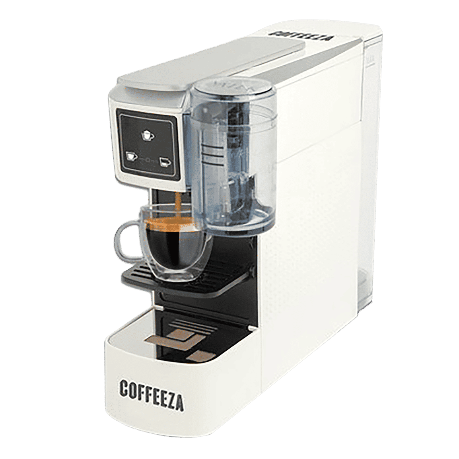 COFFEEZA Lattisso One Touch 20 Cups Automatic Cappuccino, Espresso & Lungo Coffee Maker with Removable Drip Tray (White)_1