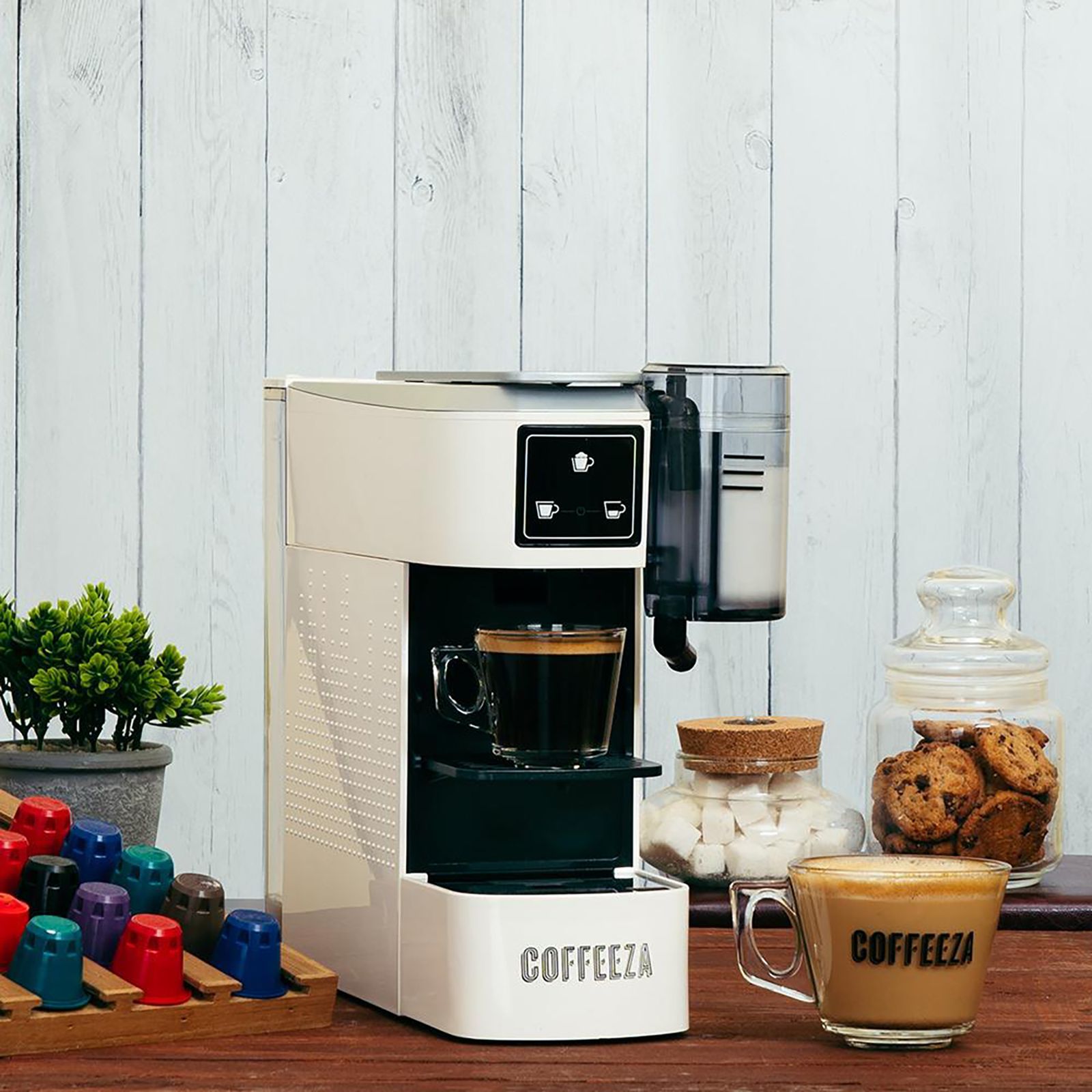 COFFEEZA Lattisso One Touch 20 Cups Automatic Cappuccino, Espresso & Lungo Coffee Maker with Removable Drip Tray (White)_8