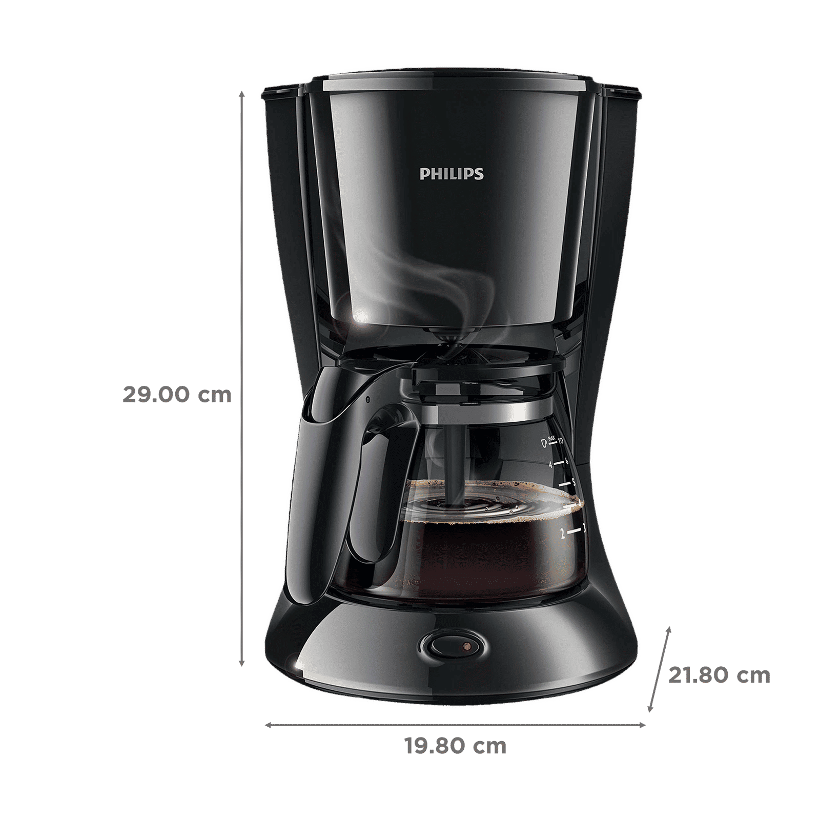 PHILIPS Daily Collection 750 Watt 7 Cups Automatic Drip Coffee Maker with Water Level Indicator (Black)_2