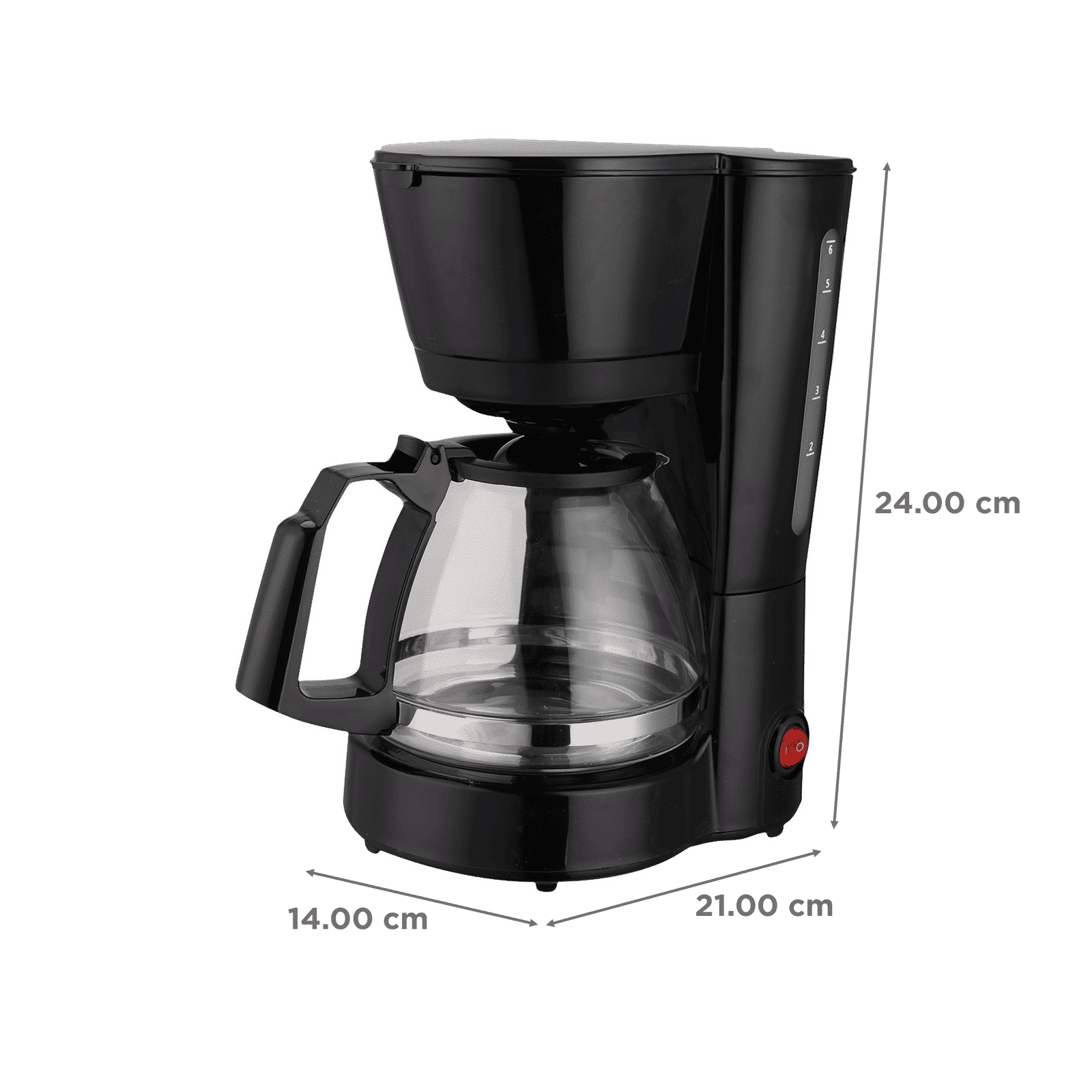 Croma 600 Watt 5 Cups Manual Black Coffee Maker with Rust Resistant (Black)_3