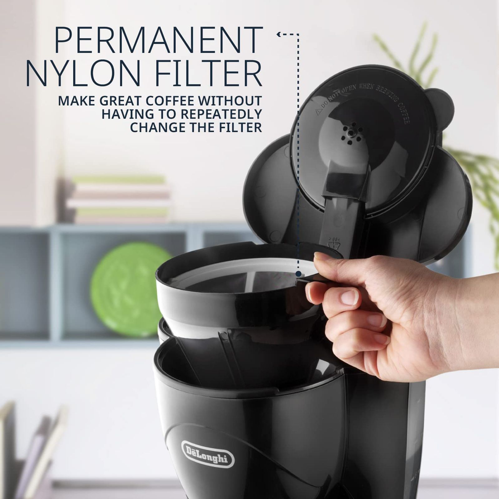 De'Longhi ICM2 1000 Watt 10 Cups Automatic Drip Coffee Maker with Thermoblock Technology (White)_5