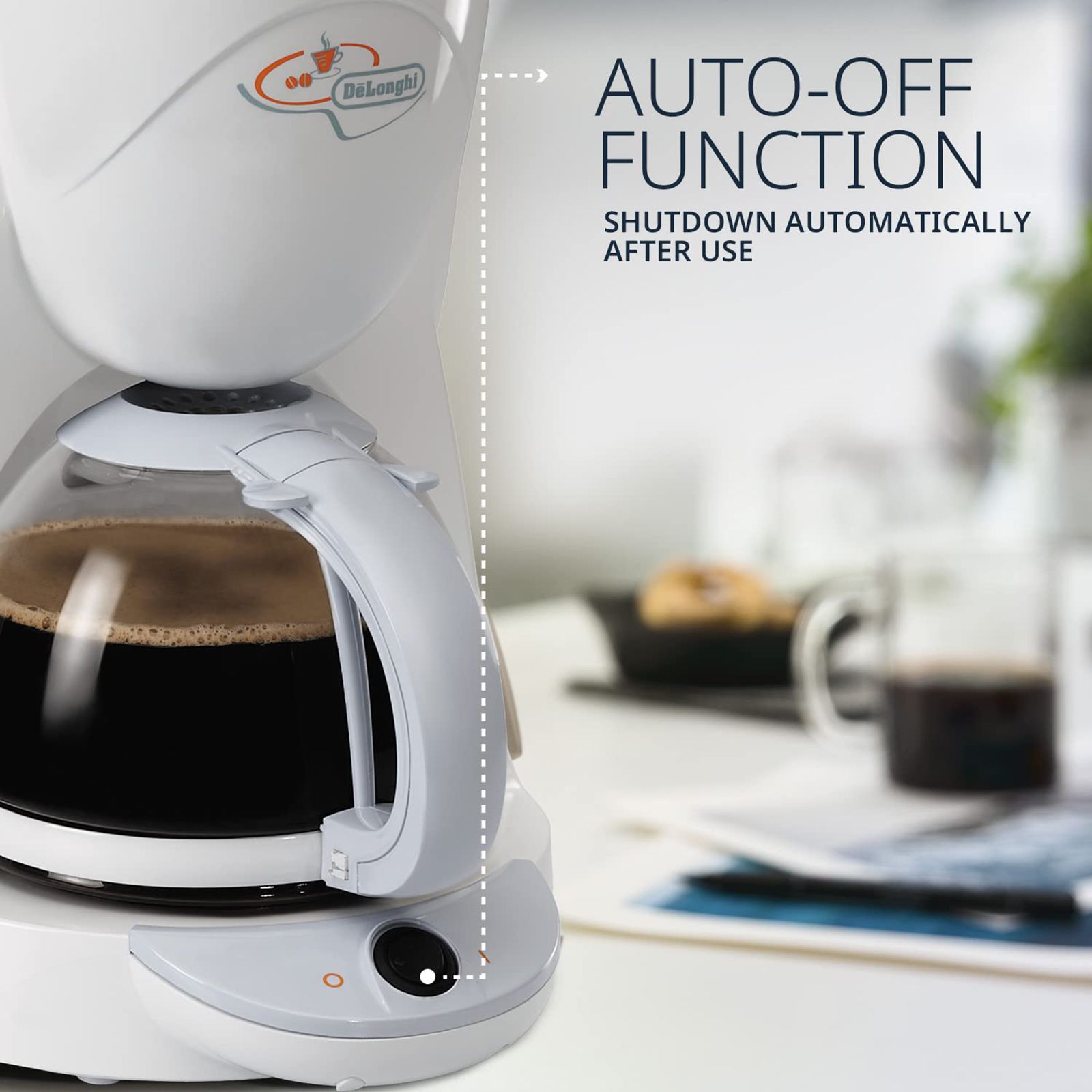 De'Longhi ICM2 1000 Watt 10 Cups Automatic Drip Coffee Maker with Thermoblock Technology (White)_6