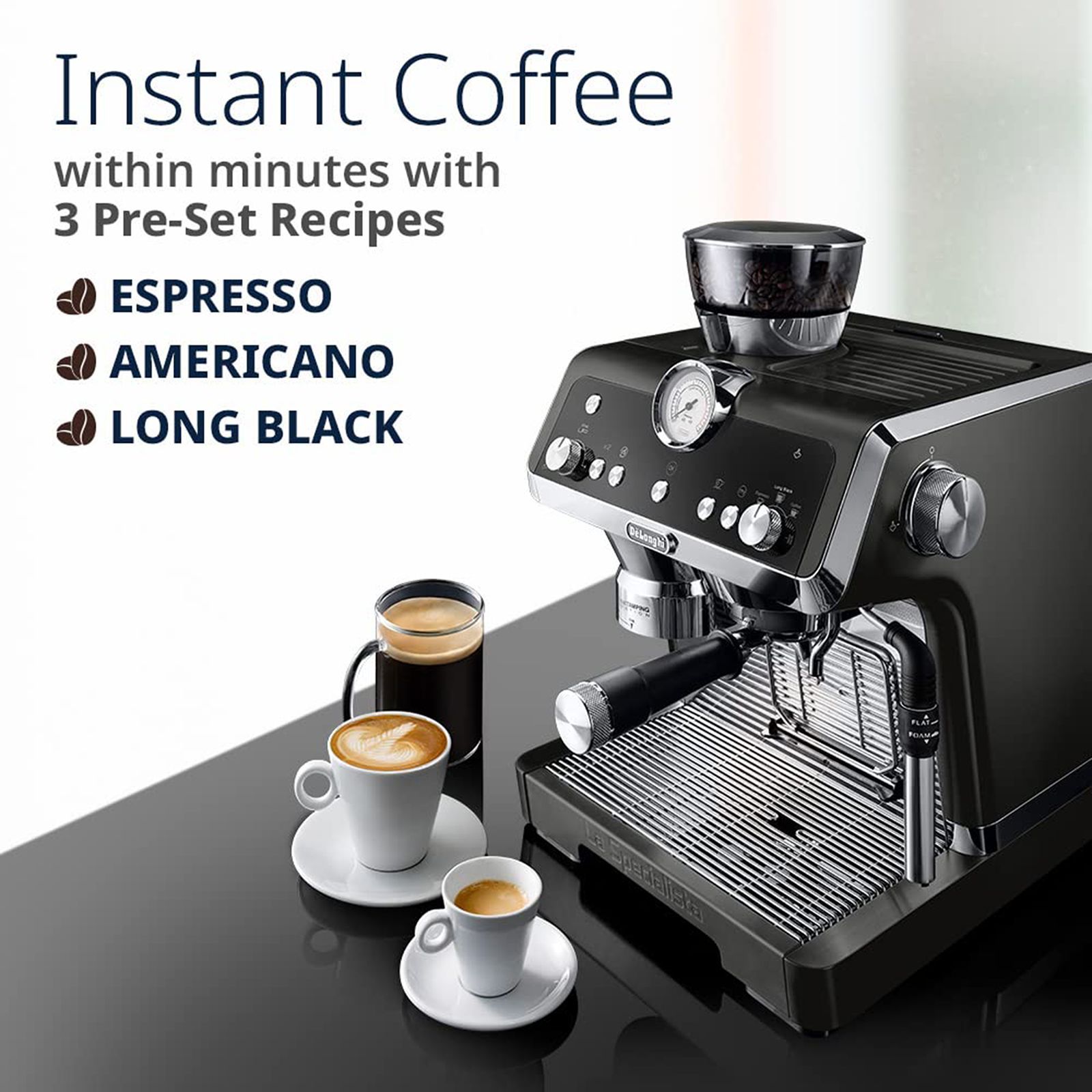 De'Longhi La Specialista Prestigio 1450 Watt 1 Cups Automatic Espresso, Americano & Long Black Coffee Maker with Sensor Grinding Technology (Black)_5