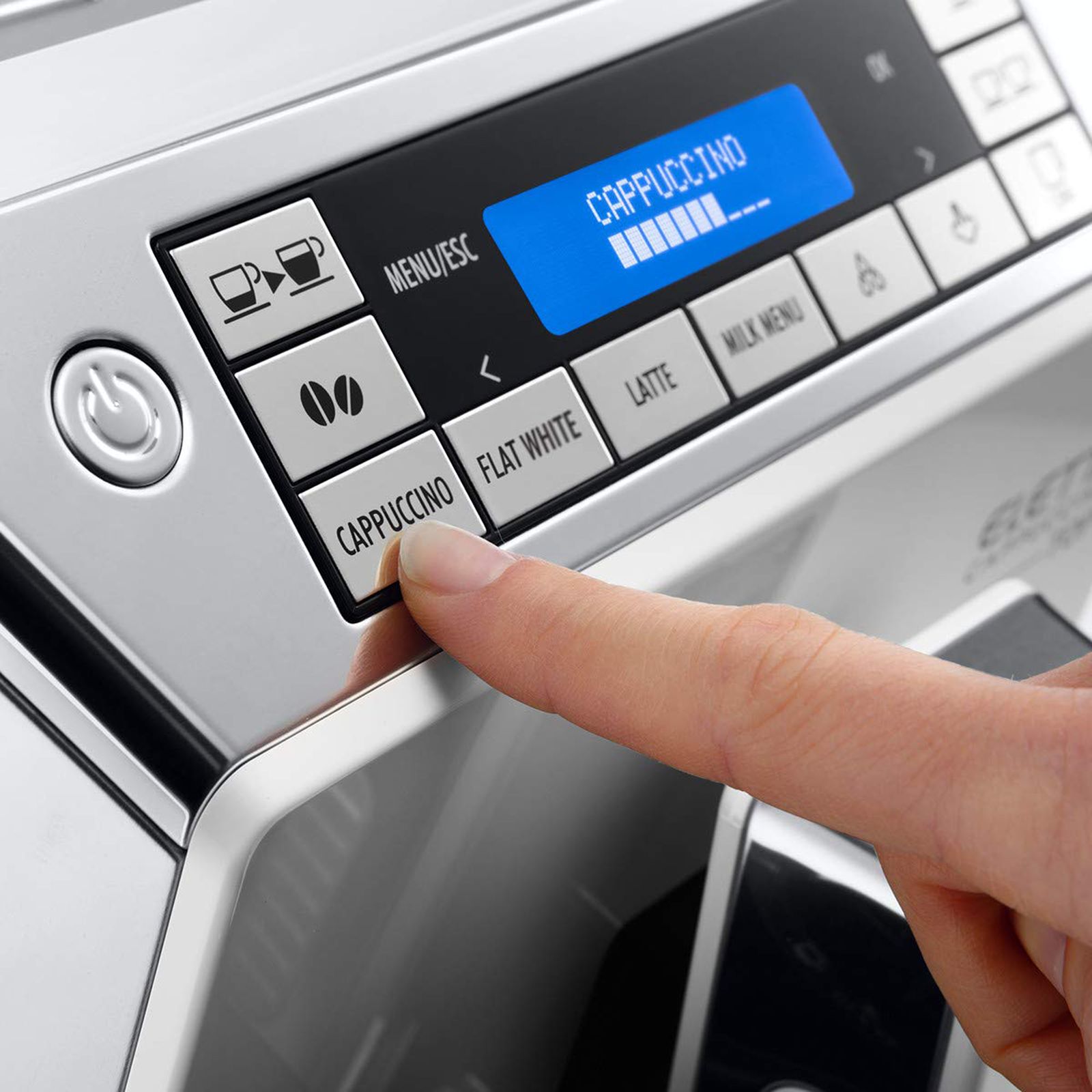 De'Longhi Eletta 1450 Watt 2 Cups Automatic Cappuccino & Espresso Coffee Maker with Integrated Grinding Technology (Silver)_4