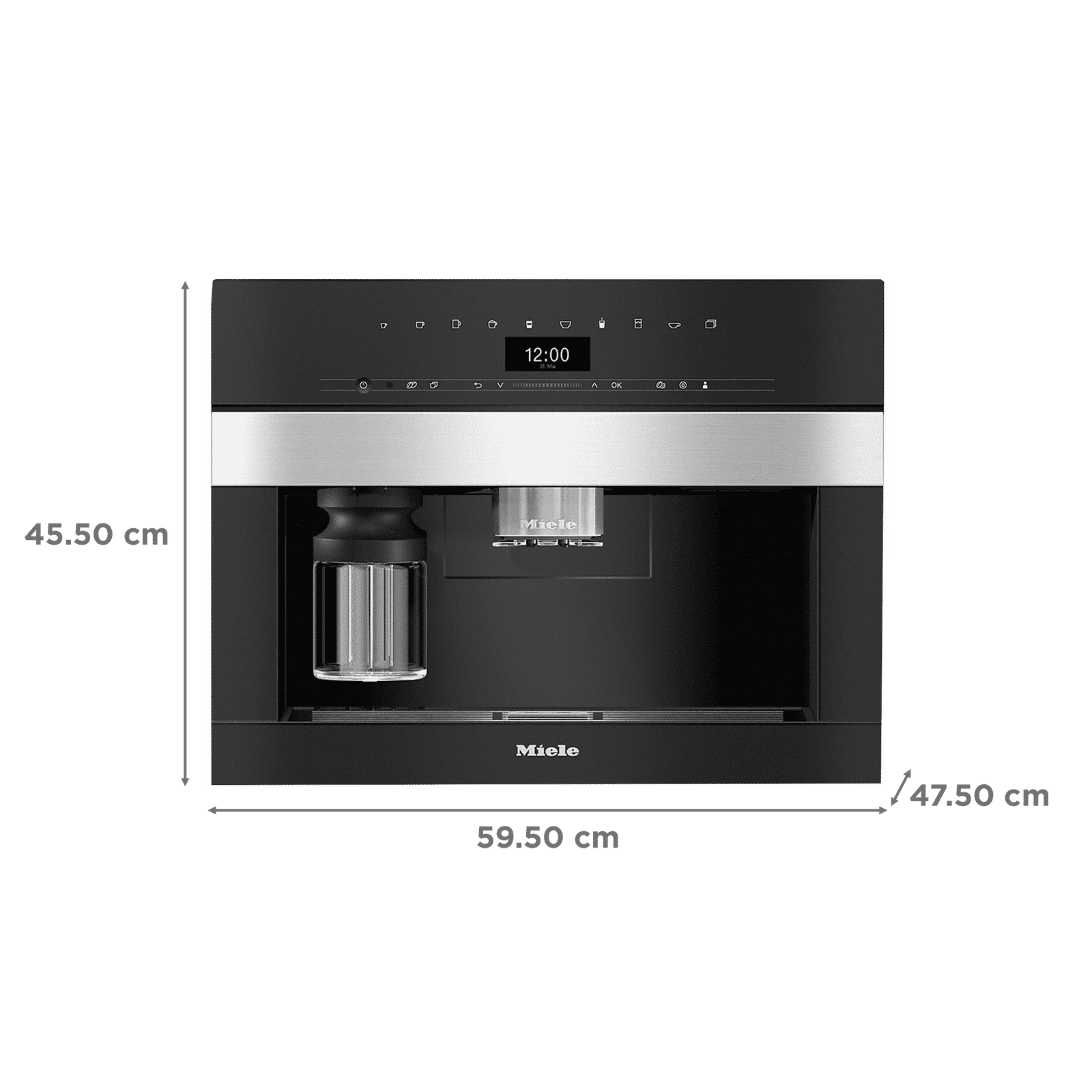 Miele 2 Cups Fully Automatic Coffee Maker (Espresso, Sensor Controls, CVA 7440, Clean Steel) Miele 2 Cups Fully Automatic Coffee Maker (Espresso, Sensor Controls, CVA 7440, Clean Steel)_2