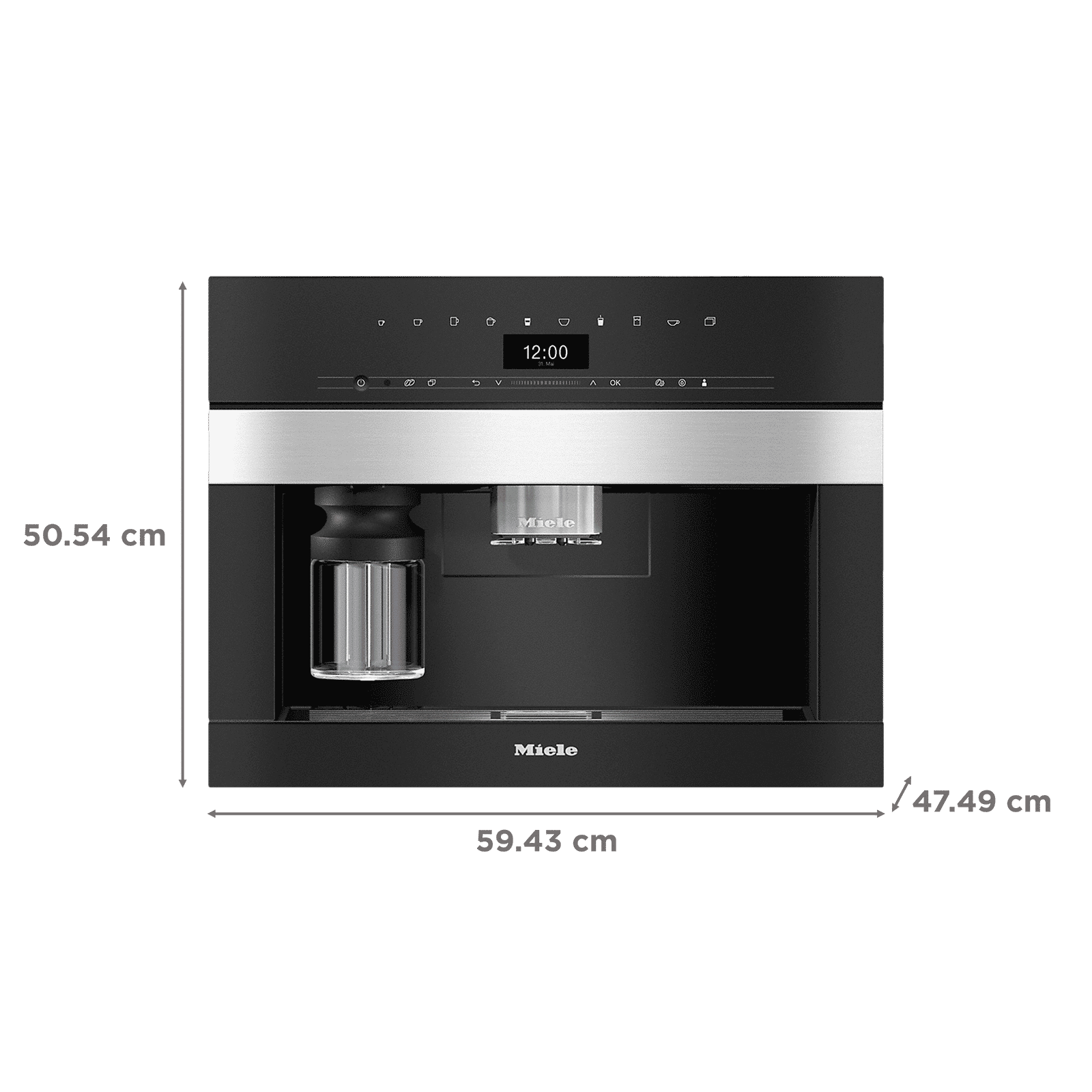 Miele CVA 7440 1500 Watt Automatic Black Coffee Maker with Cup Sensor (Obsidian black)_2