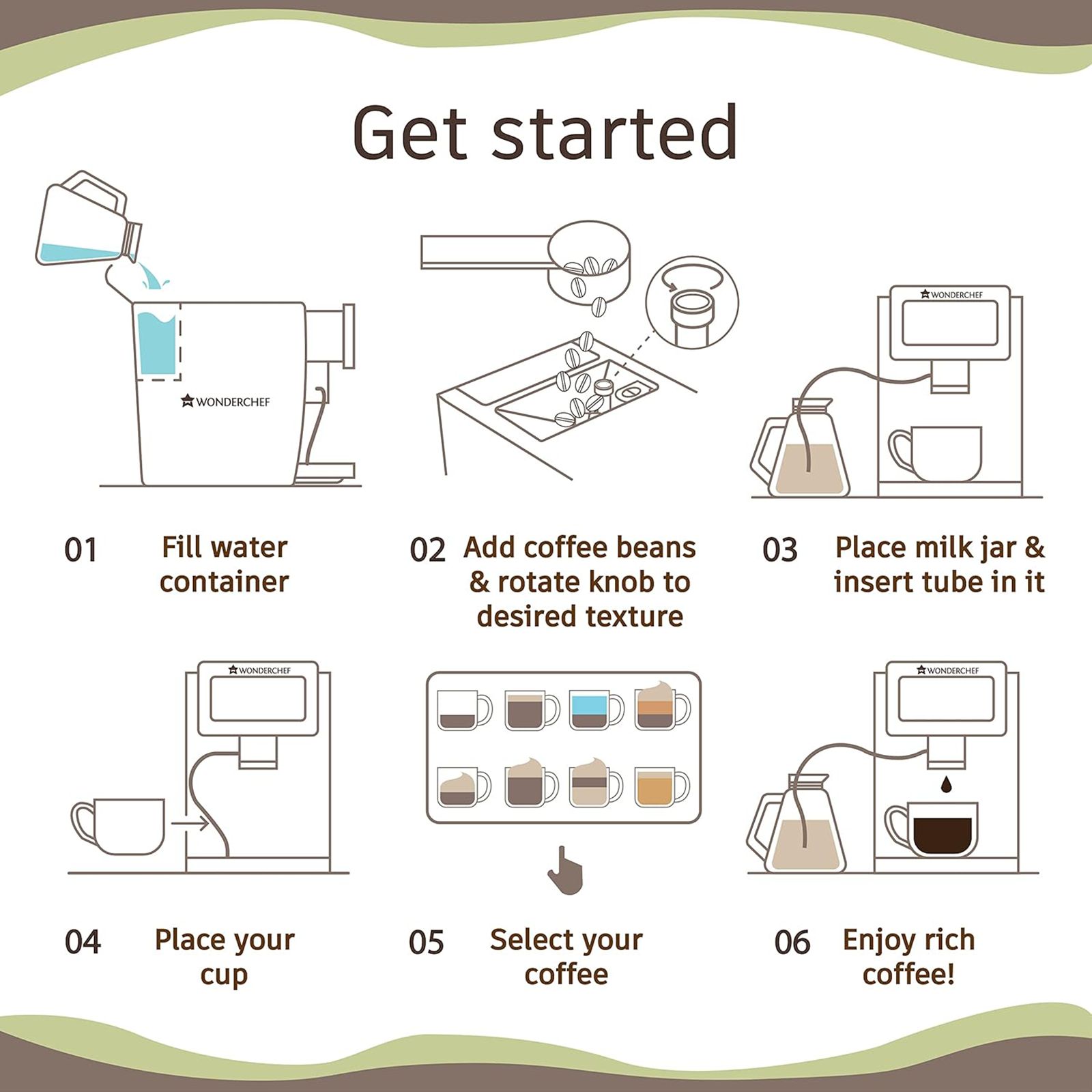 WONDERCHEF Regalia 600 Watt 6 Cups Automatic Espresso, Cappuccino, Flat White, Americano, Long Black, Lungo, Latte Macchiato & Macchiato Coffee Maker with Thermoblock Technology (Black) WONDERCHEF Regalia 600 Watt 6 Cups Automatic Espresso, Cappuccino, Flat White, Americano, Long Black, Lungo, Latte Macchiato & Macchiato Coffee Maker with Thermoblock Technology (Black)_9