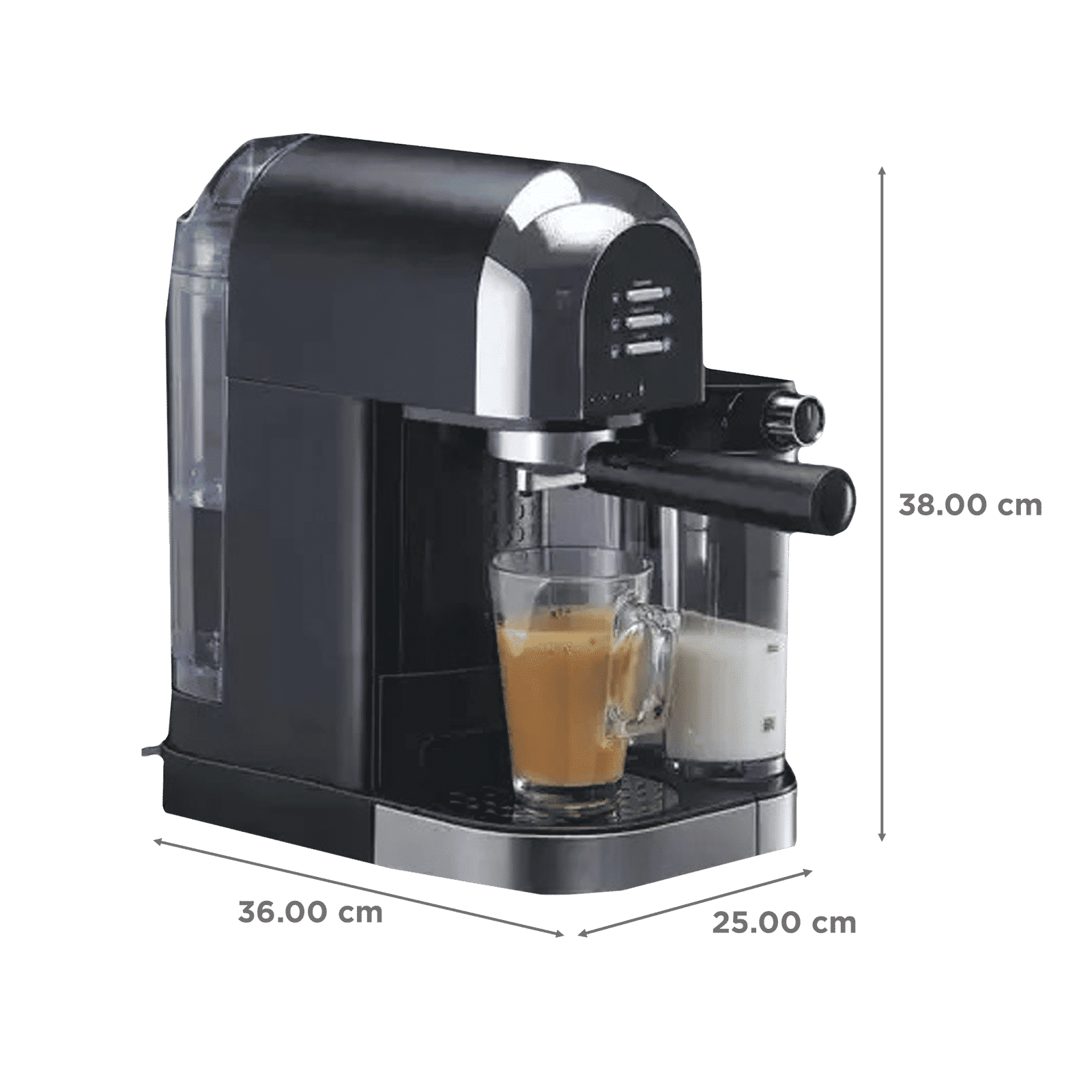 morphy richards AutoPresso 1350 Watt 6 Cups Automatic Espresso, Cappuccino & Latte Coffee Maker with Rust Resistant (Black) morphy richards AutoPresso 1350 Watt 6 Cups Automatic Espresso, Cappuccino & Latte Coffee Maker with Rust Resistant (Black)_2