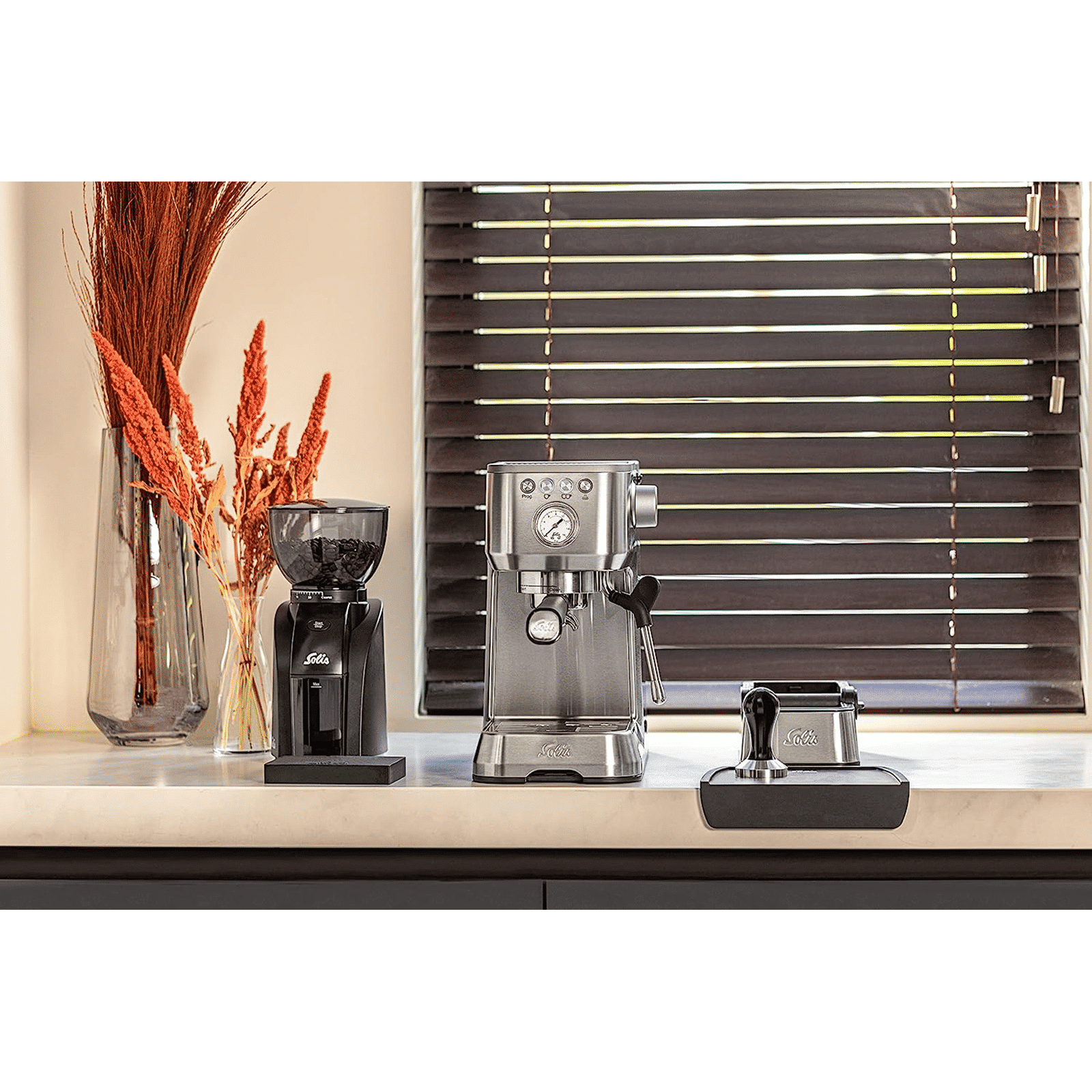 Solis Perfella Plus 1700 Watt 2 Cups Semi-Automatic Espresso Coffee Maker with Integrated Monometer (Silver)_9