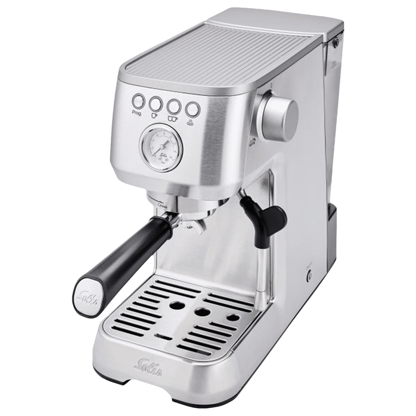 Solis Perfella Plus 1700 Watt 2 Cups Semi-Automatic Espresso Coffee Maker with Integrated Monometer (Silver)_4