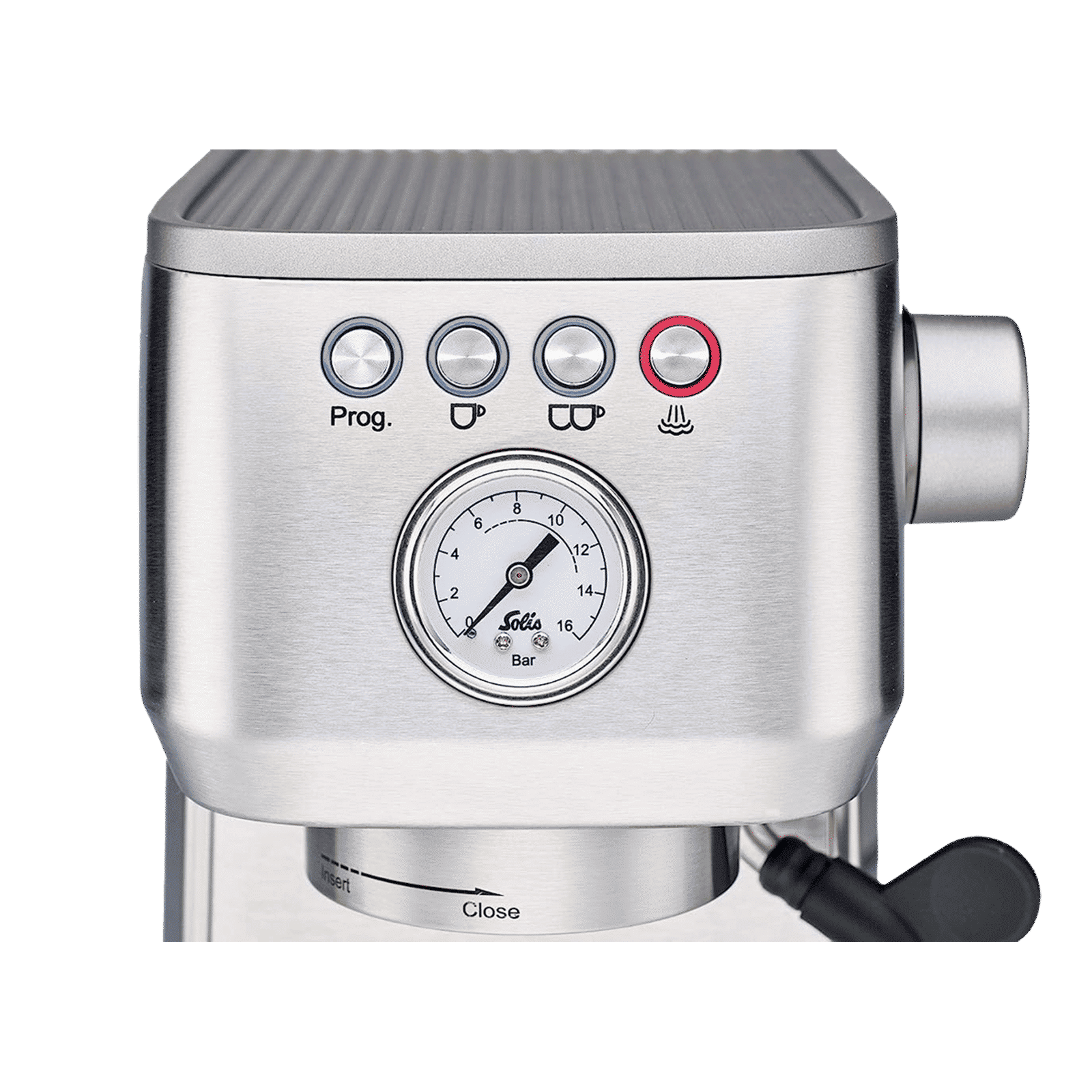 Solis Perfella Plus 1700 Watt 2 Cups Semi-Automatic Espresso Coffee Maker with Integrated Monometer (Silver)_5