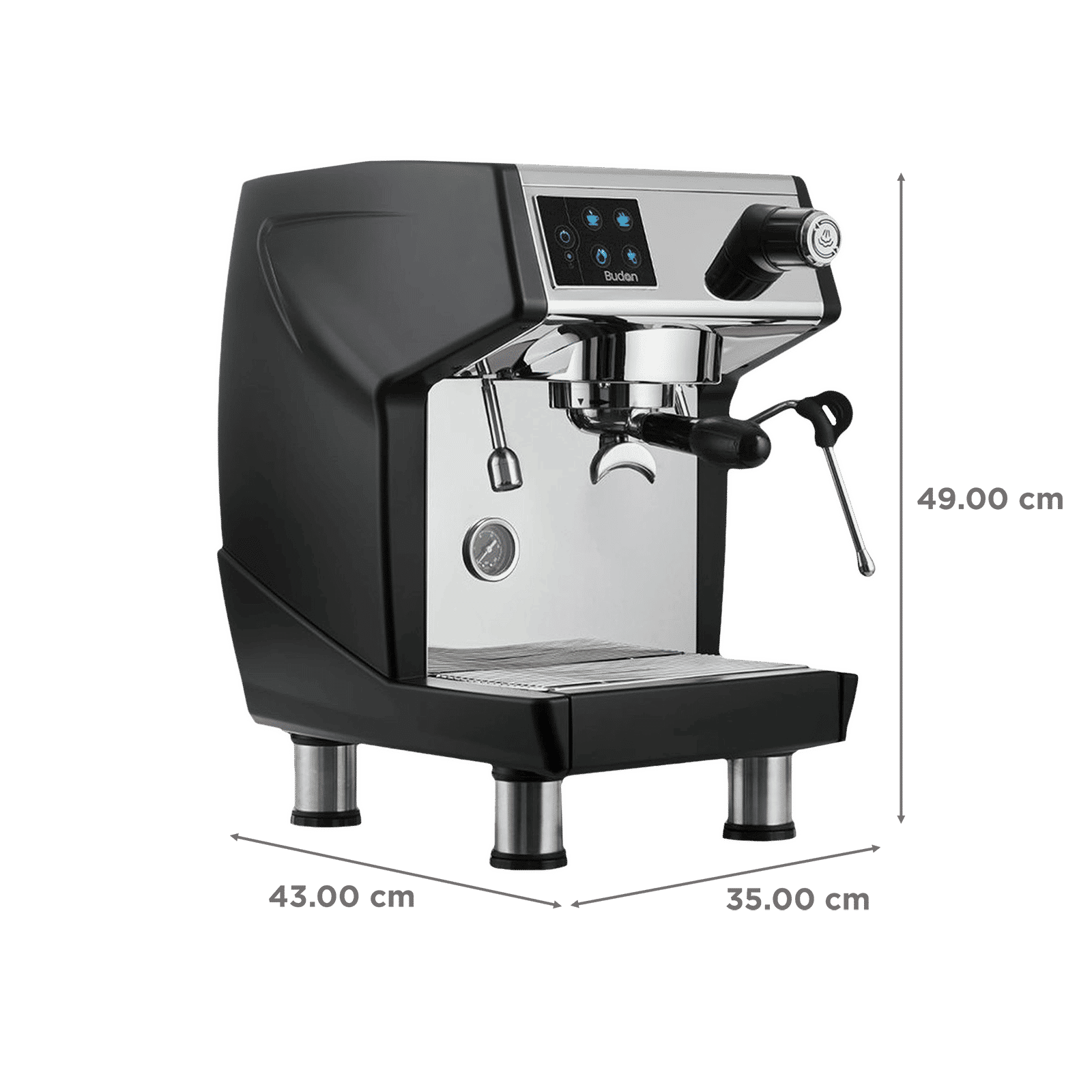 Budan 600 Watt 130 Cups Semi-Automatic Espresso Coffee Maker with Dust Resistant (Silver)_2