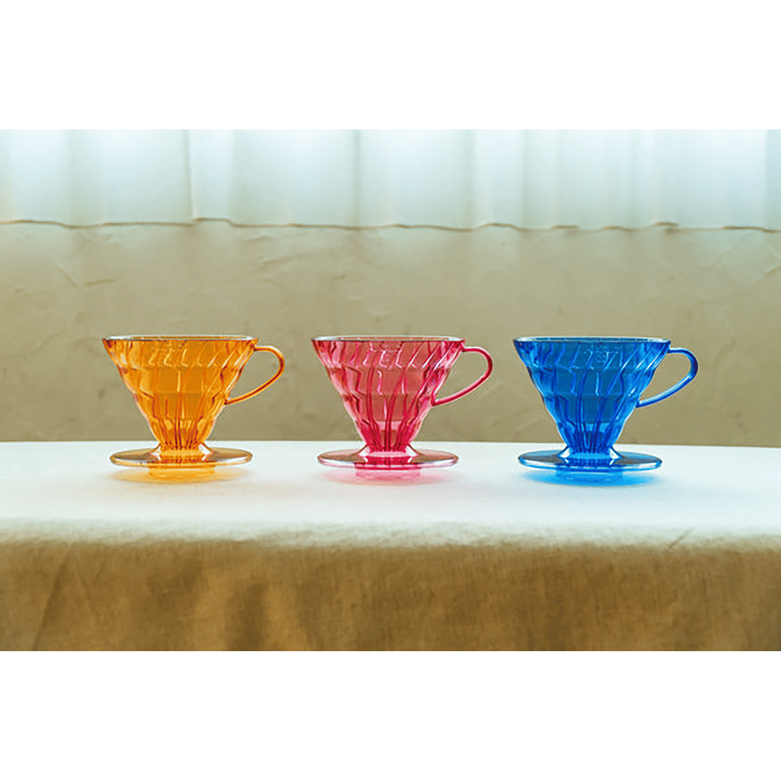 Hario Juicee V60 4 Cups Manual Drip Coffee Maker with Heat Resistant (Transparent Cobalt blue)_3