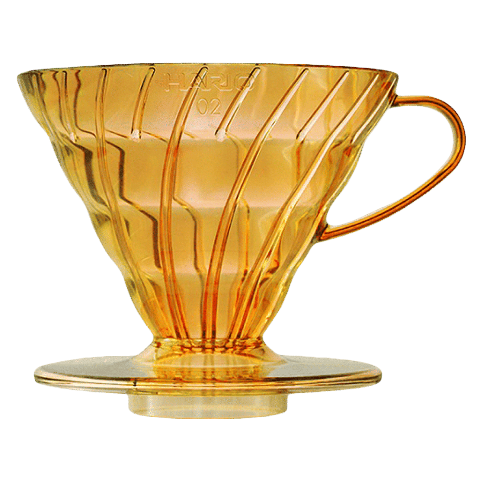 Hario Juicee V60 4 Cups Manual Drip Coffee Maker with Heat Resistant (Transparent Honey Yellow)_1