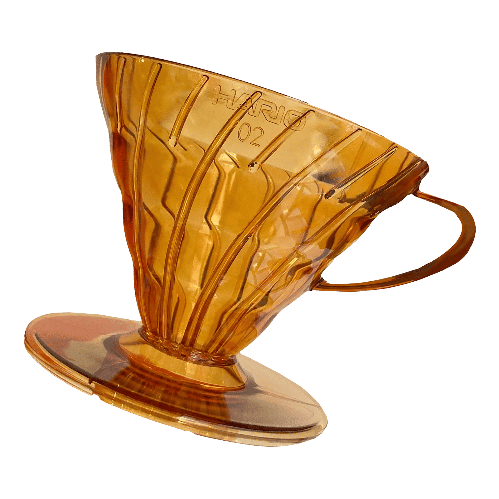 Hario Juicee V60 4 Cups Manual Drip Coffee Maker with Heat Resistant (Transparent Honey Yellow)_4