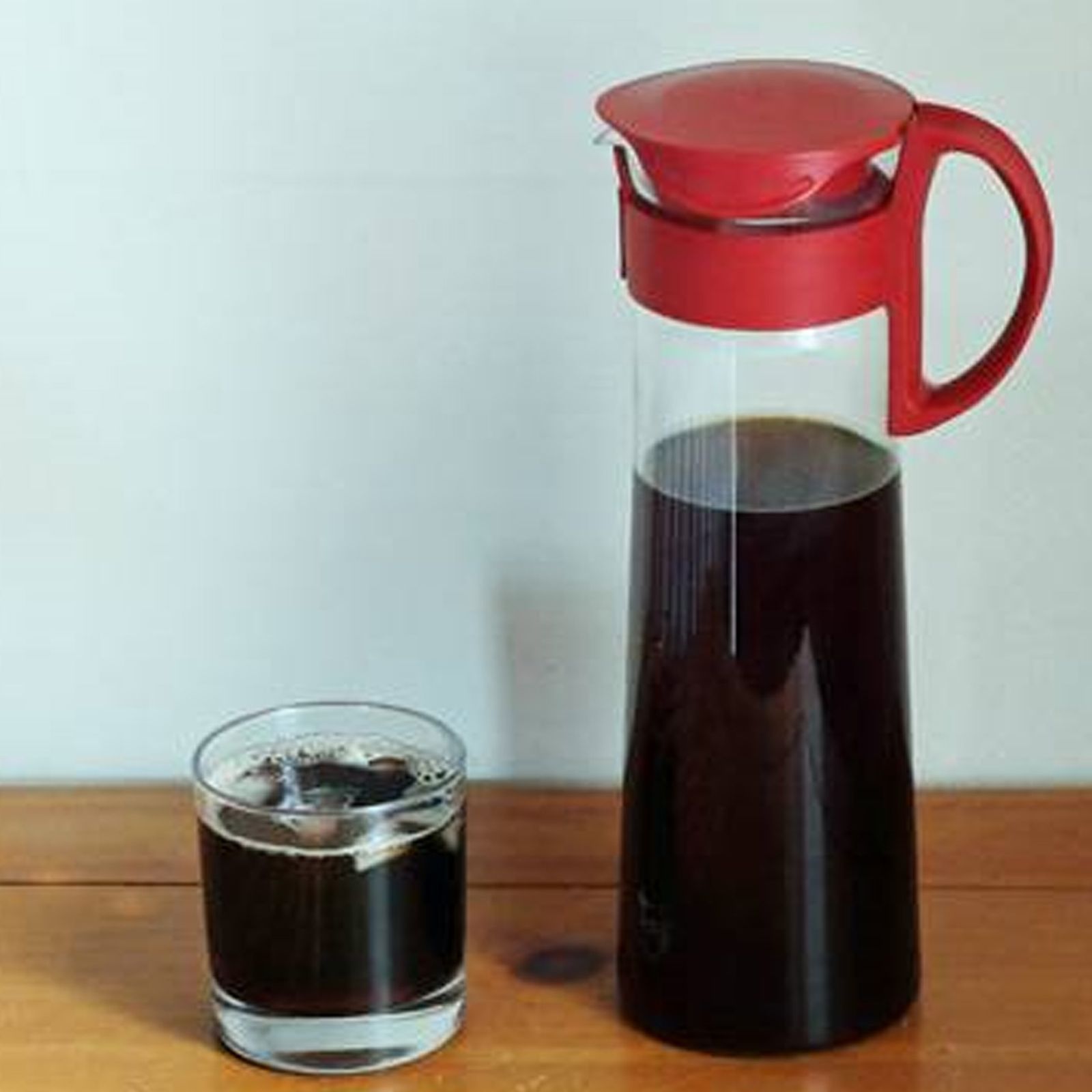 Hario Mizudashi 2.5 Cups Manual Espresso & Cold Brew Coffee Maker with Heat Resistant (Red)_8