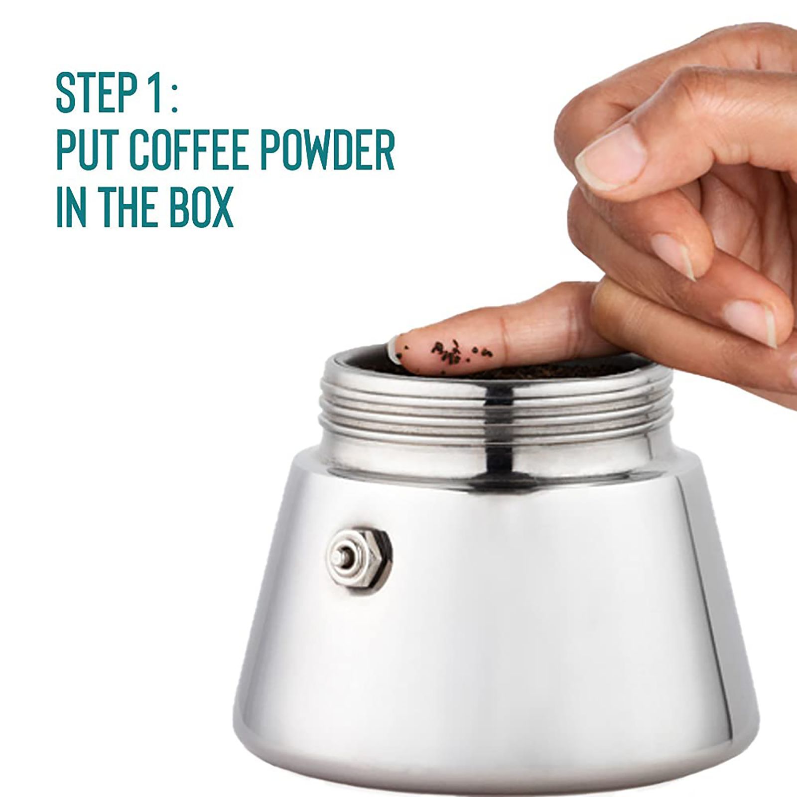 Budan 1000 Watt 6 Cups Manual Espresso Coffee Maker with Pressure Relief Valve (Silver)_10