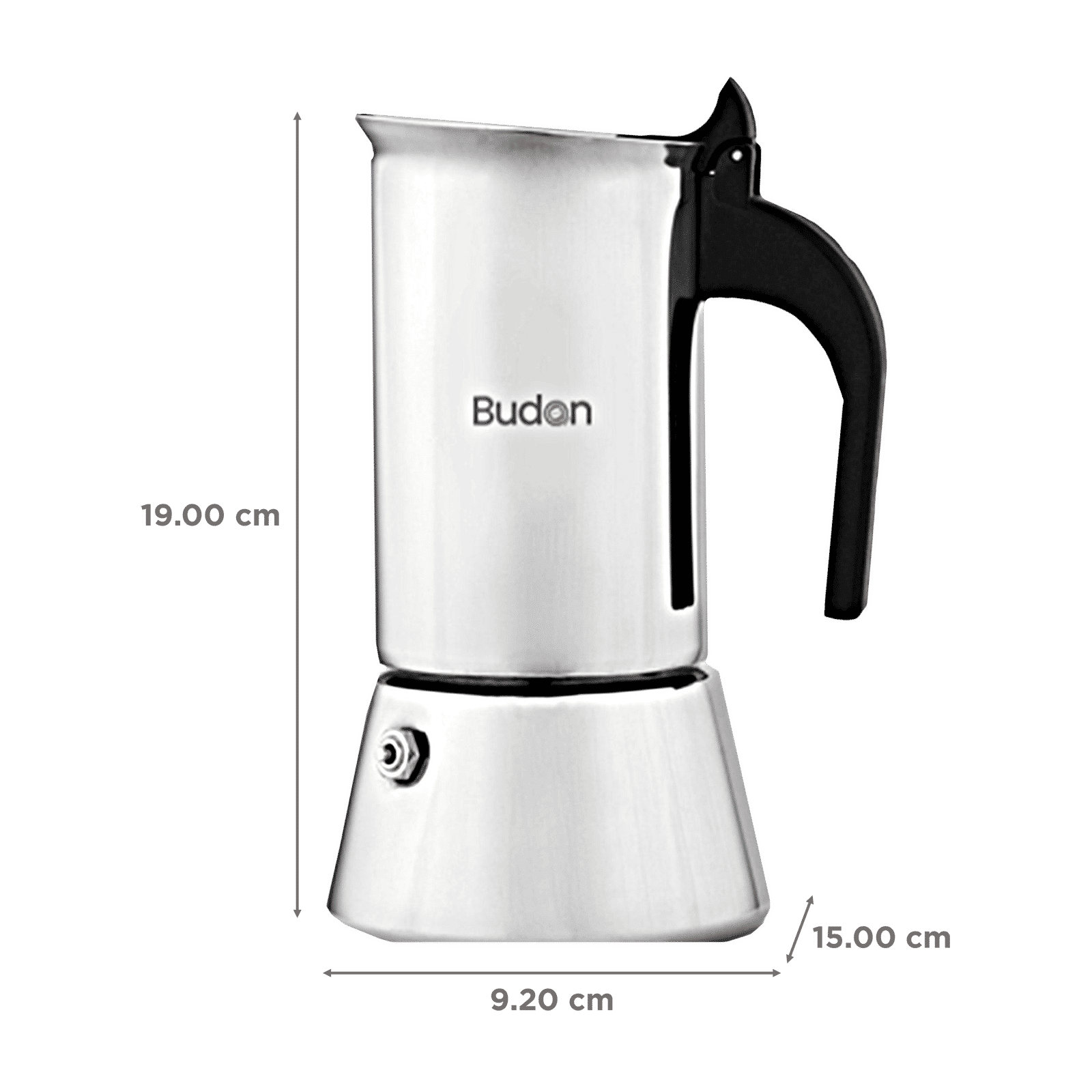 Budan 1000 Watt 6 Cups Manual Espresso Coffee Maker with Pressure Relief Valve (Silver)_2