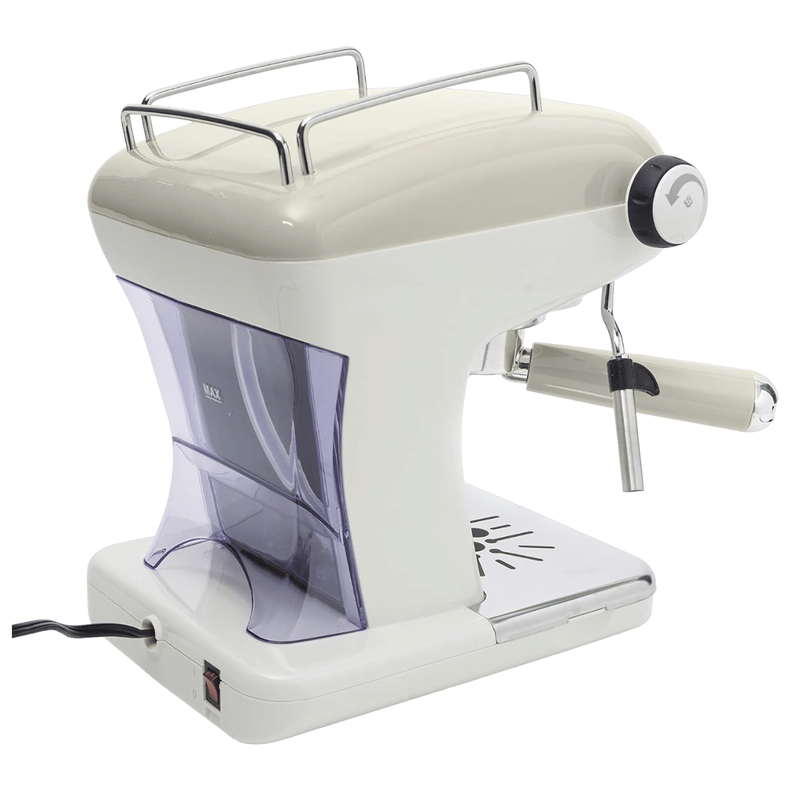 Ariete Vintage 900 Watt Automatic Espresso Coffee Maker with Removable Stainless Steel Drip Tray (Beige)_4