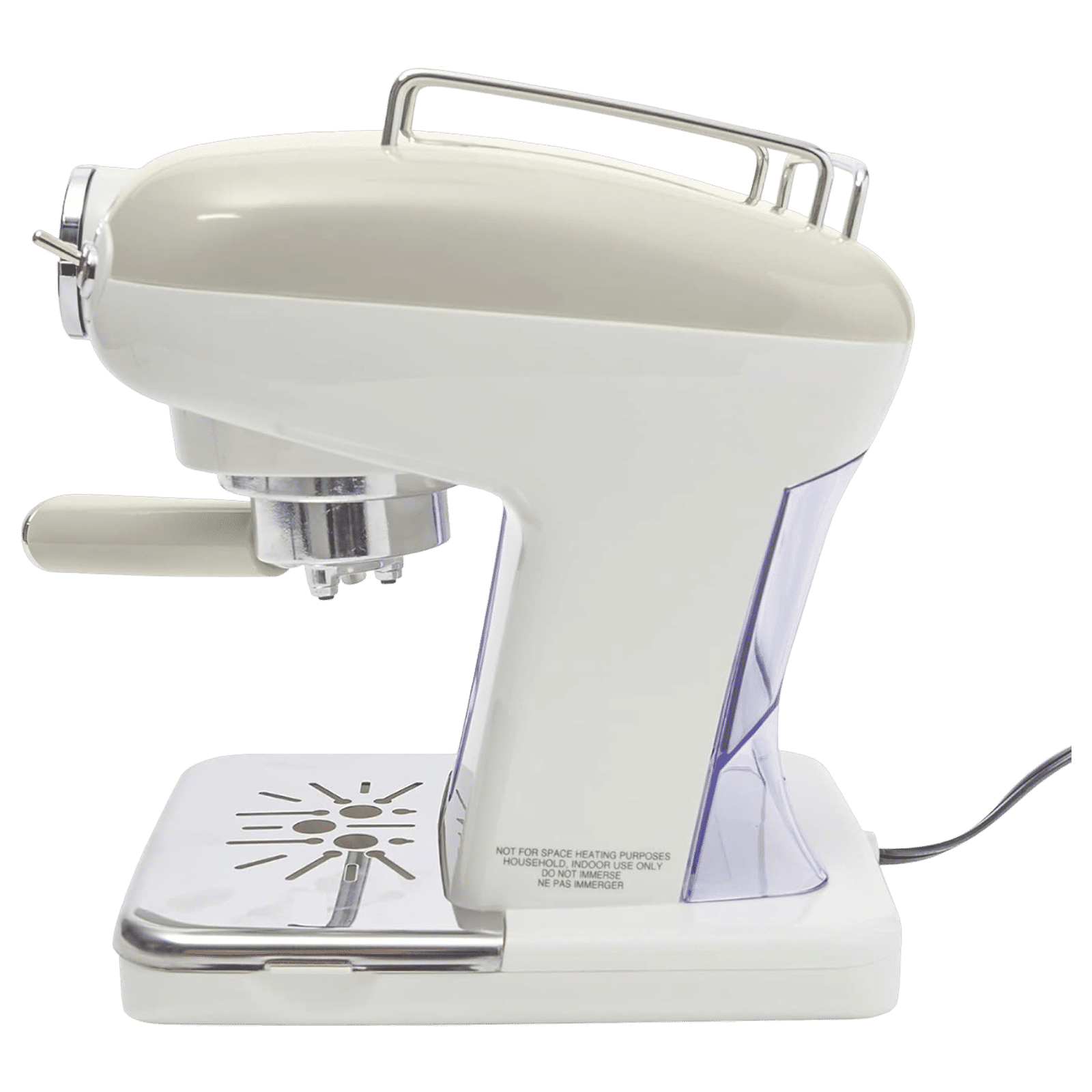 Ariete Vintage 900 Watt Automatic Espresso Coffee Maker with Removable Stainless Steel Drip Tray (Beige)_5