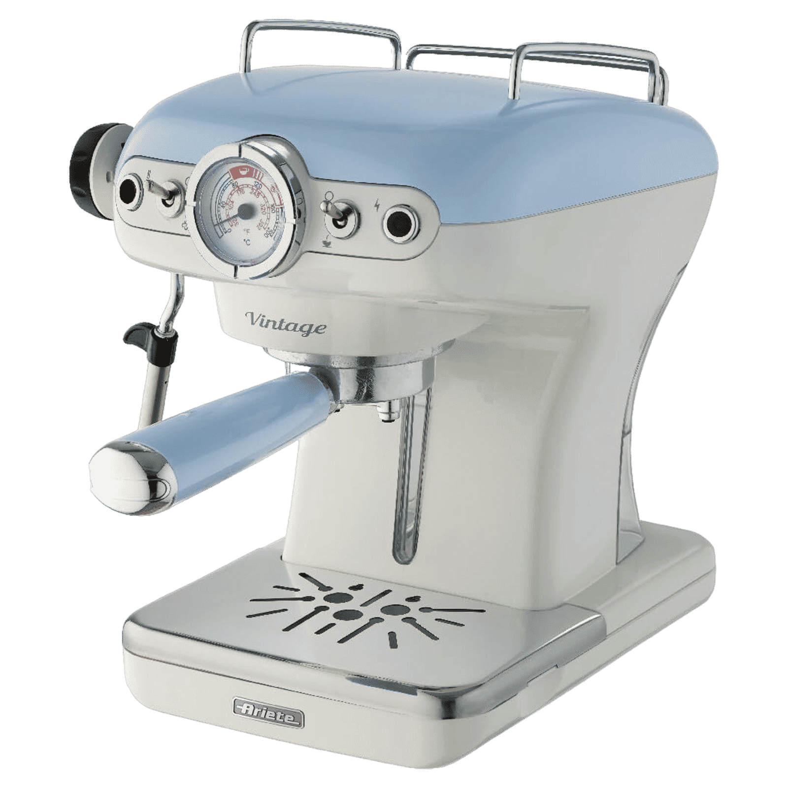 Ariete Vintage 900 Watt Automatic Espresso Coffee Maker with Removable Stainless Steel Drip Tray (Blue)_1