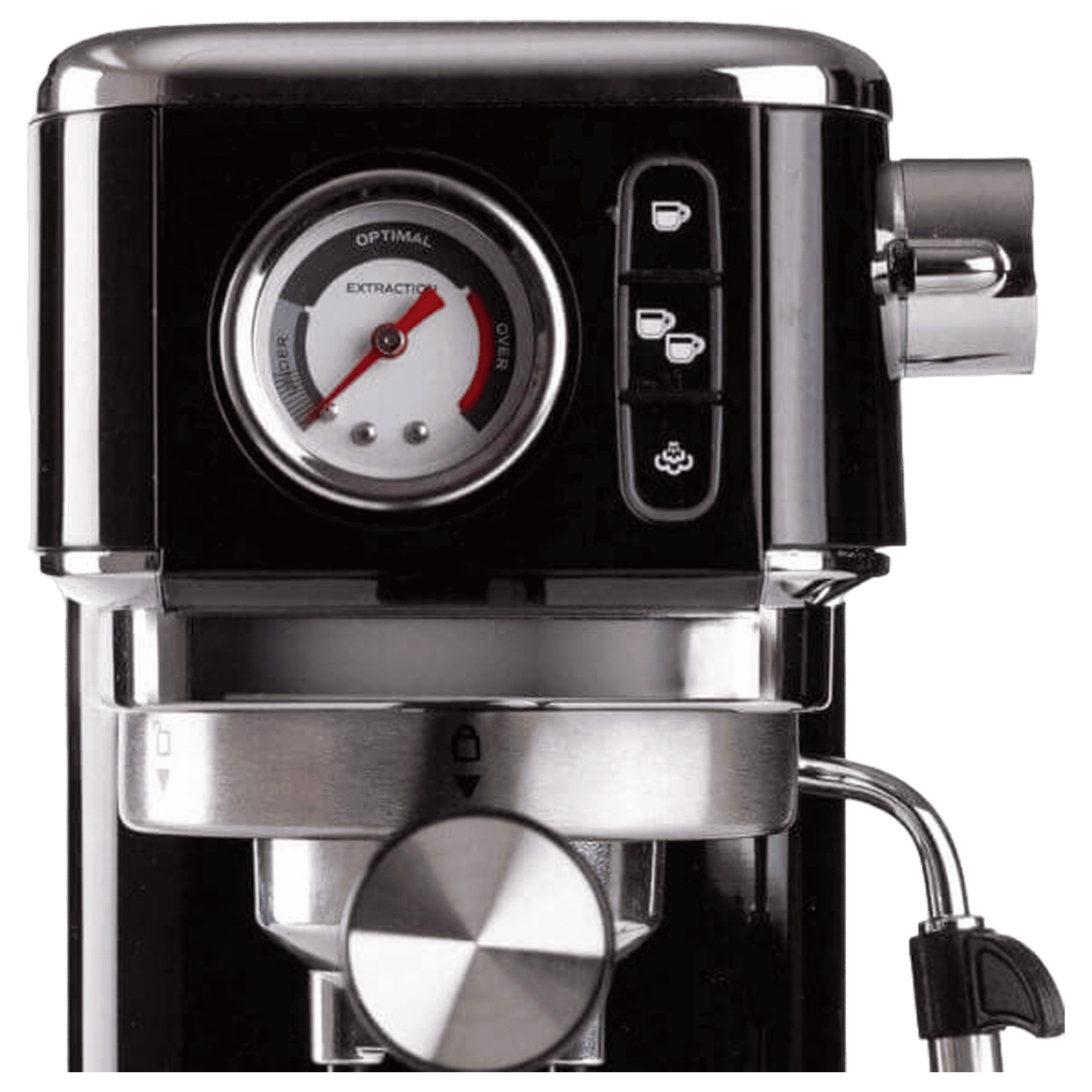 Ariete Slim Moderna 1300 Watt Automatic Espresso Coffee Maker with Reusable Filter (Black)_3