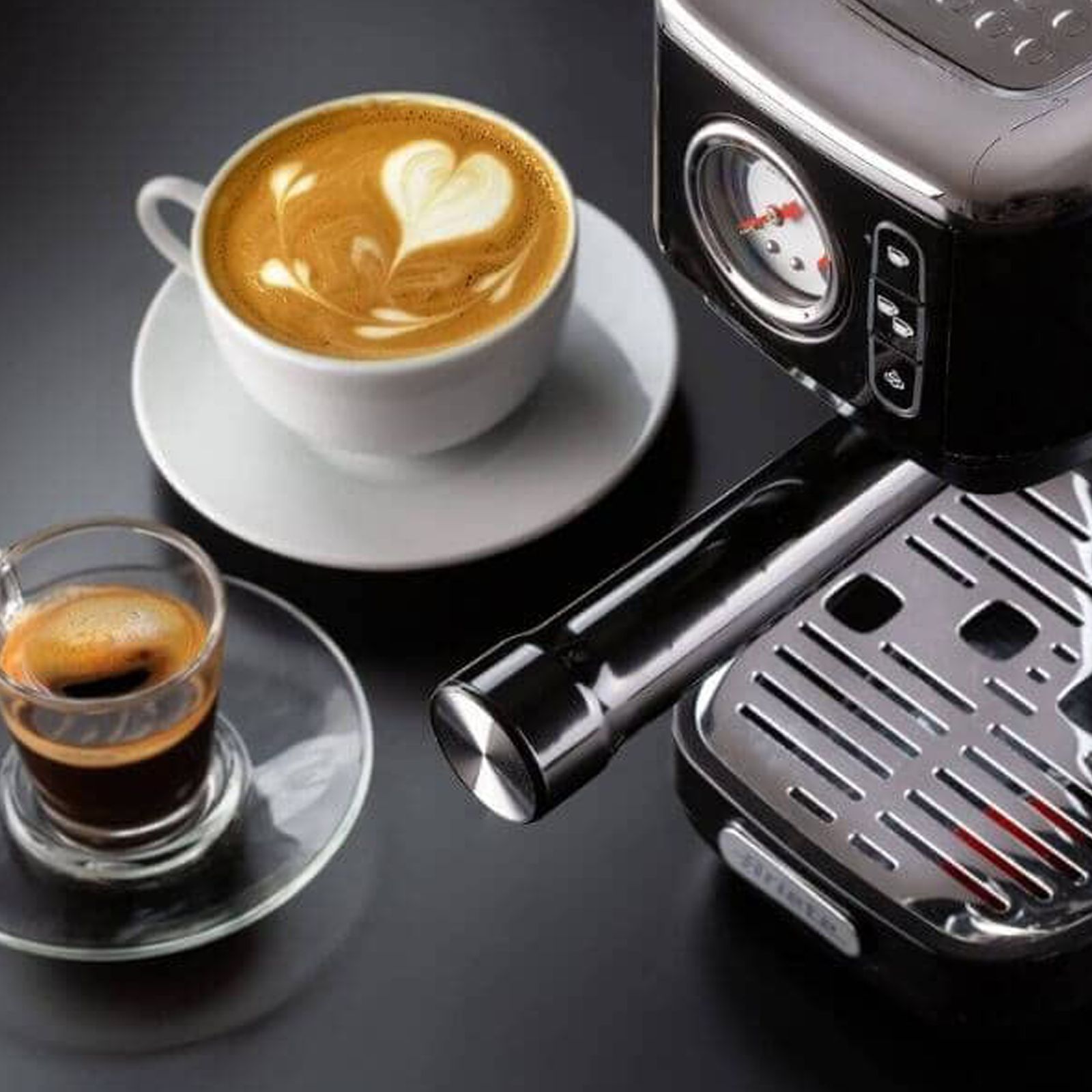 Ariete Slim Moderna 1300 Watt Automatic Espresso Coffee Maker with Reusable Filter (Black)_5