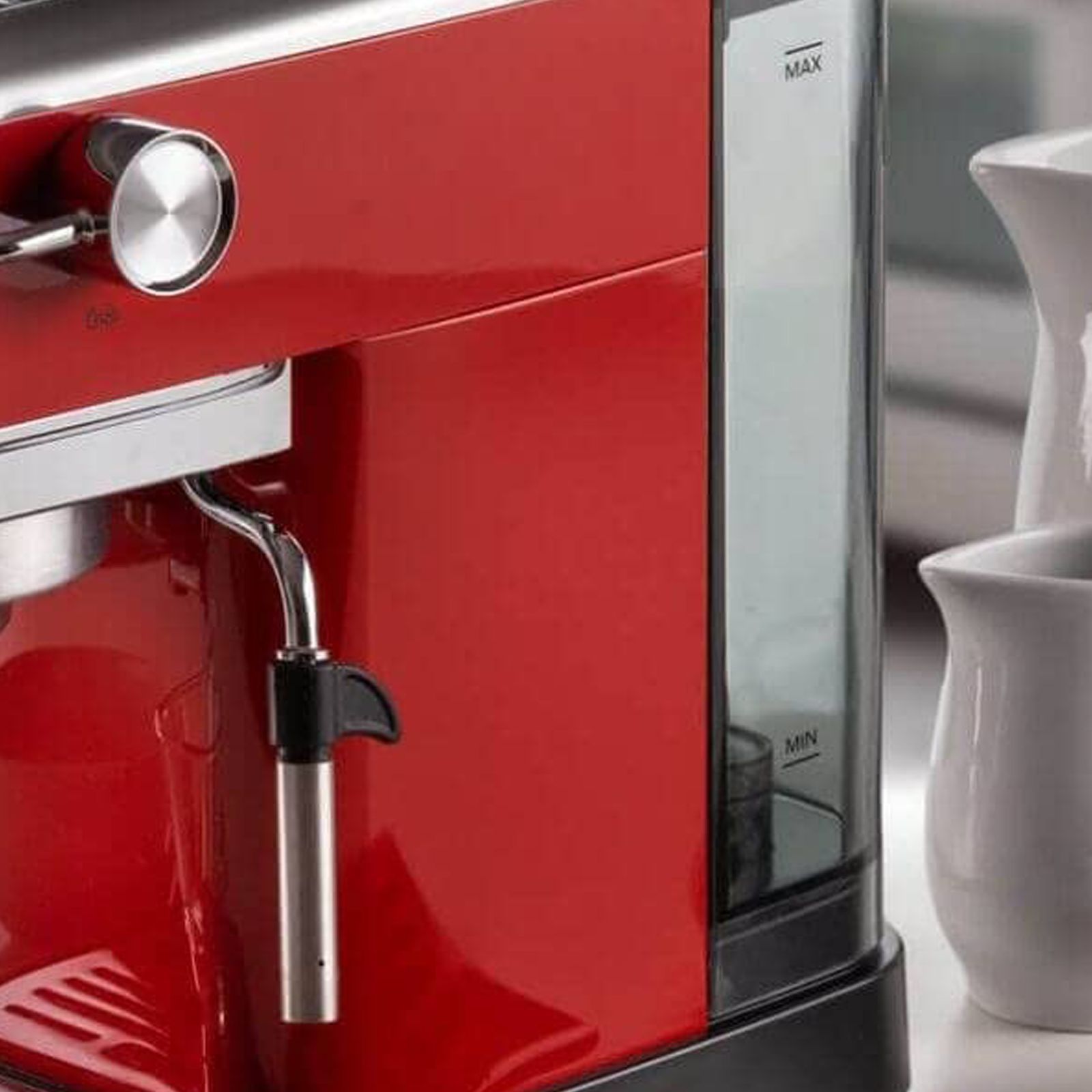 Ariete Slim Moderna 1300 Watt Automatic Espresso Coffee Maker with Reusable Filter (Red)_4