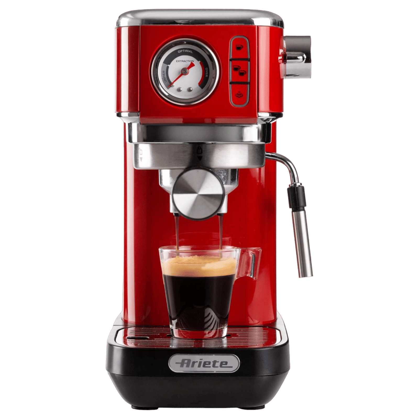 Ariete Slim Moderna 1300 Watt Automatic Espresso Coffee Maker with Reusable Filter (Red)_1