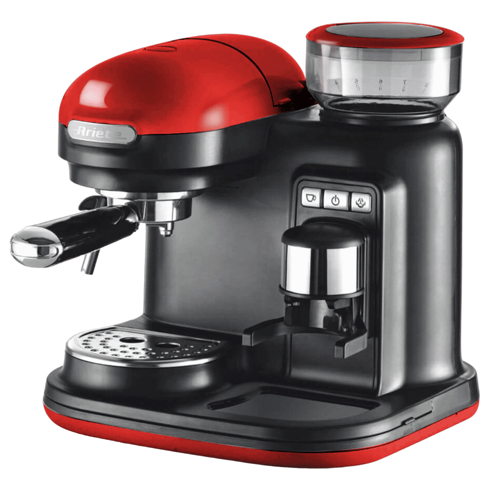 Ariete Moderna 1080 Watt 2 Cups Automatic Espresso Coffee Maker with 15 Bar Pressure (Red)_1
