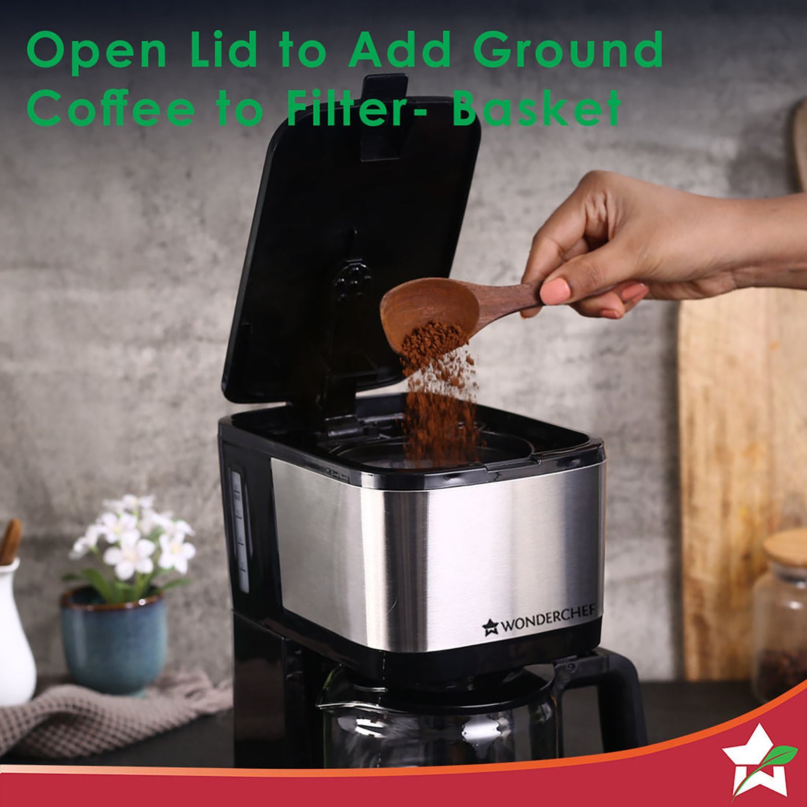 WONDERCHEF Regalia Pronto 600 Watt 6 Cups Automatic Espresso, 3-in-1 Filter Coffee & Cappuccino Coffee Maker with Drip Controller (Black and Silver) WONDERCHEF Regalia Pronto 600 Watt 6 Cups Automatic Espresso, 3-in-1 Filter Coffee & Cappuccino Coffee Maker with Drip Controller (Black and Silver)_13