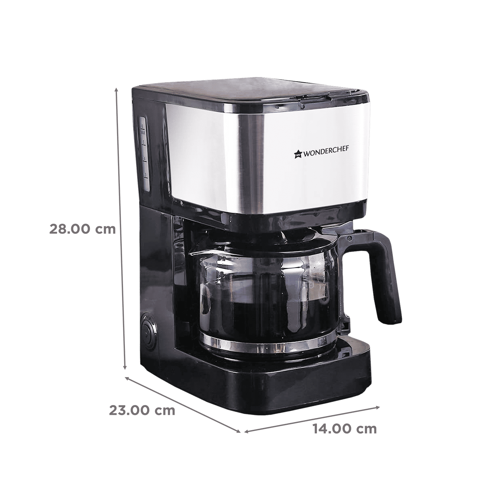 WONDERCHEF Regalia Pronto 600 Watt 6 Cups Automatic Espresso, 3-in-1 Filter Coffee & Cappuccino Coffee Maker with Drip Controller (Black and Silver) WONDERCHEF Regalia Pronto 600 Watt 6 Cups Automatic Espresso, 3-in-1 Filter Coffee & Cappuccino Coffee Maker with Drip Controller (Black and Silver)_2