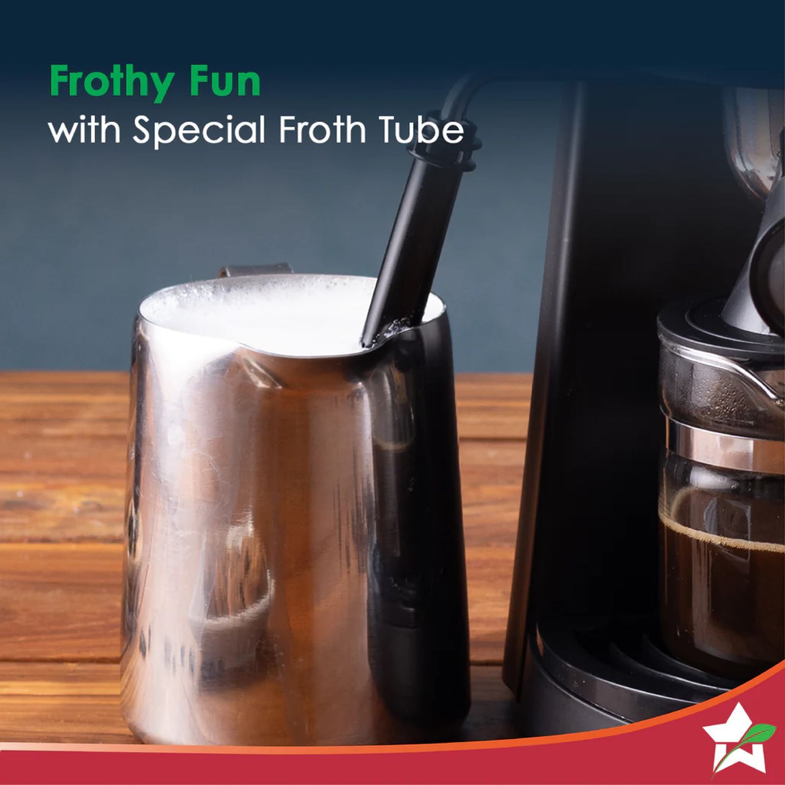 WONDERCHEF Regenta 800 Watt Automatic Espresso, Latte & Cappuccino Coffee Maker with Temperature Dial (Black) WONDERCHEF Regenta 800 Watt Automatic Espresso, Latte & Cappuccino Coffee Maker with Temperature Dial (Black)_6