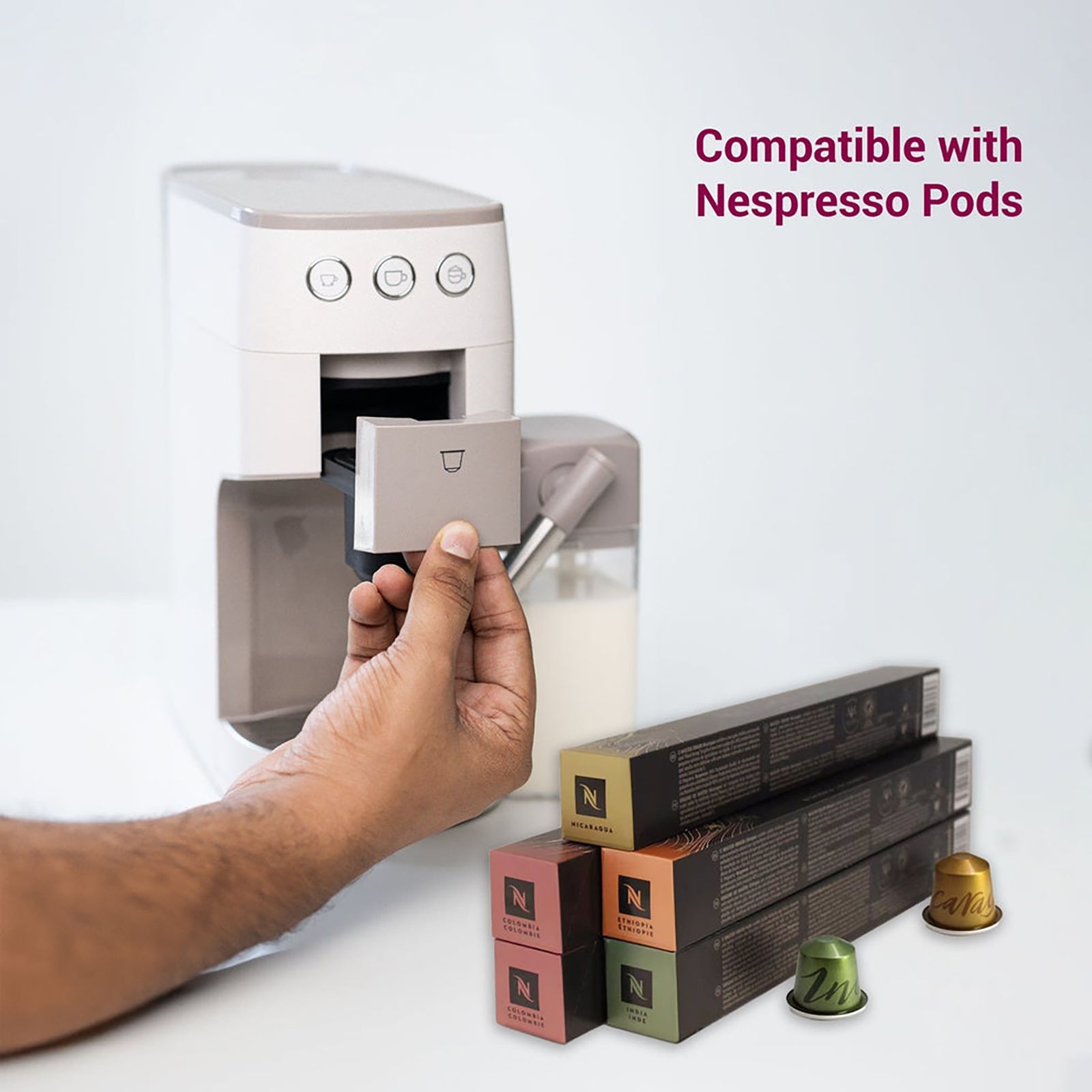 Budan BUDEM097 Manual Espresso, Latte, Americano, Affogato & Cappuccino Coffee Maker with Integrated Milk Container (Grey) Budan BUDEM097 Manual Espresso, Latte, Americano, Affogato & Cappuccino Coffee Maker with Integrated Milk Container (Grey)_6