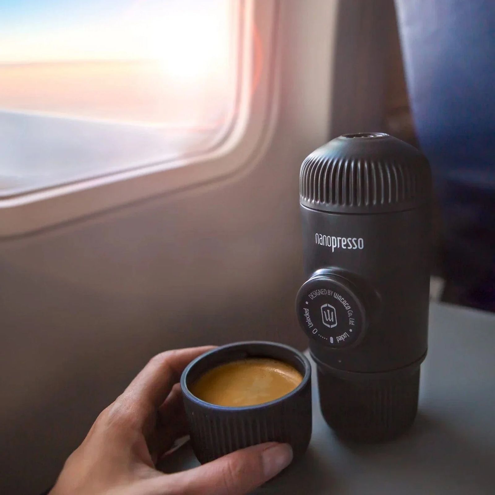 Wacaco Nanopresso Manual Espresso Coffee Maker with Filter Basket (Black)_5