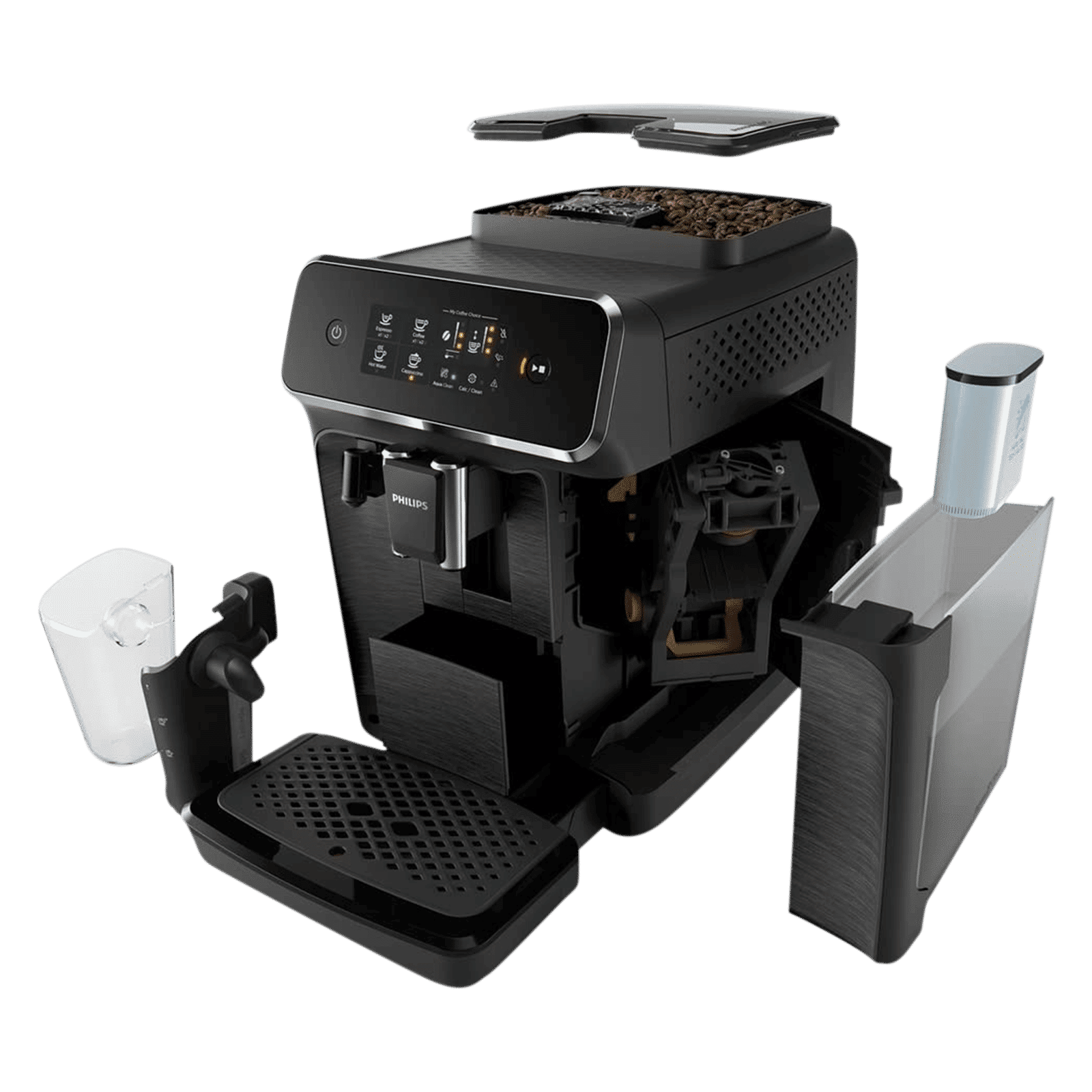 PHILIPS 2200 Series 1500 Watt Automatic Espresso, Hot Water,Coffee & Cappuccino Coffee Maker with Aroma Extract (Black)_7