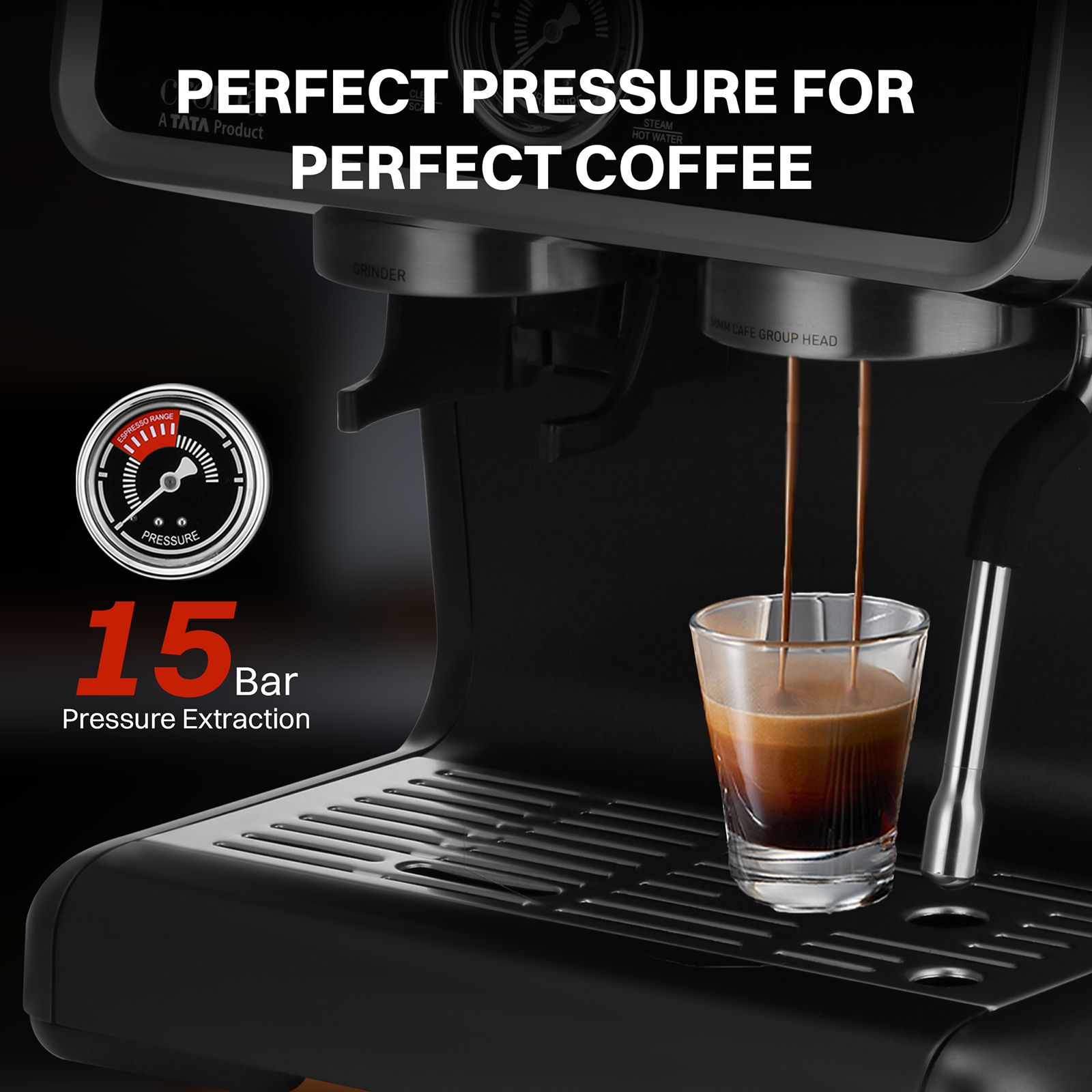 Croma Automatic Espresso, Cappuccino & Latte Coffee Maker with Auto Clean & Descaling Function (Grey)_11