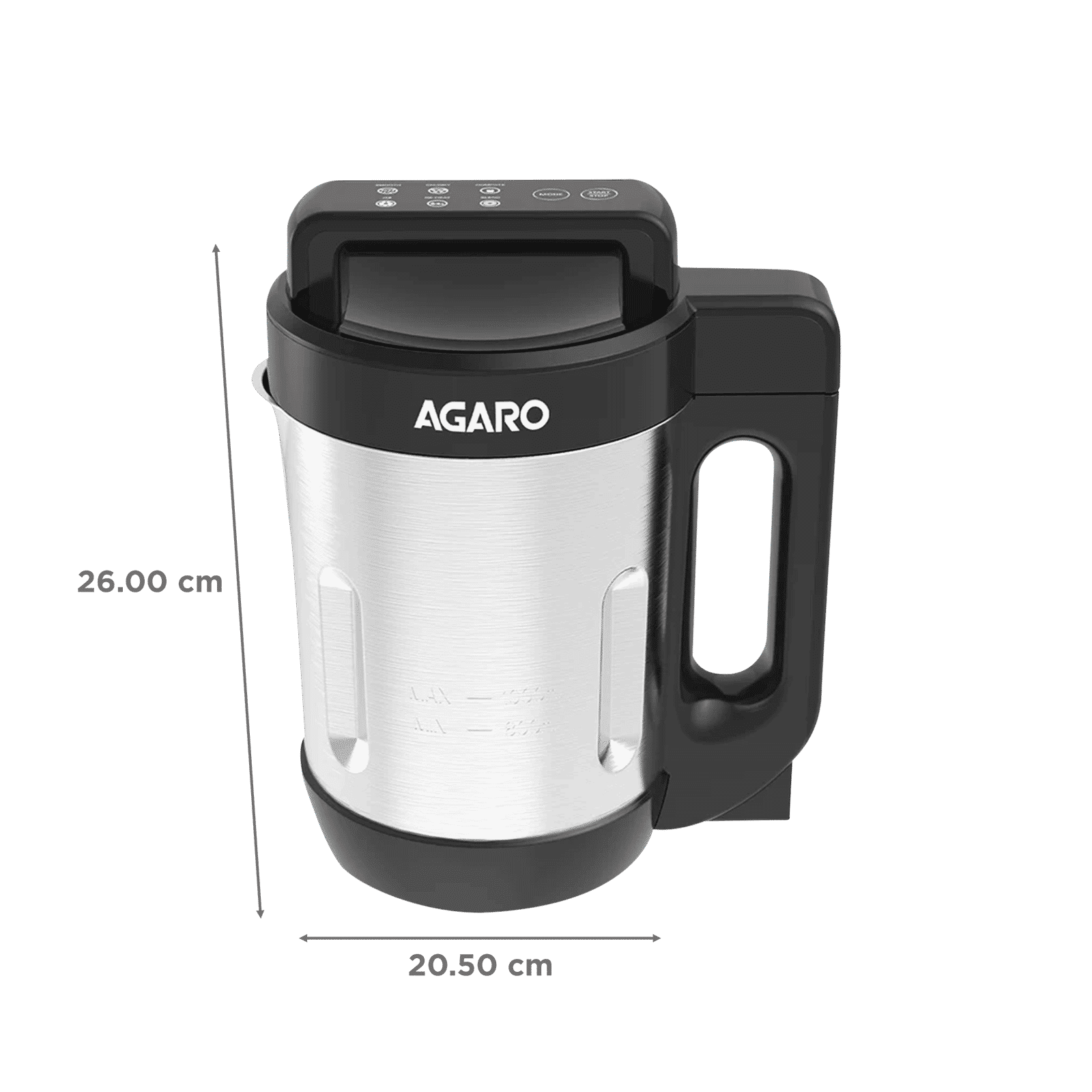 AGARO Elite 900 Watt 1 Litre Soup Maker with 6 Preset Cooking Functions (Grey)_2