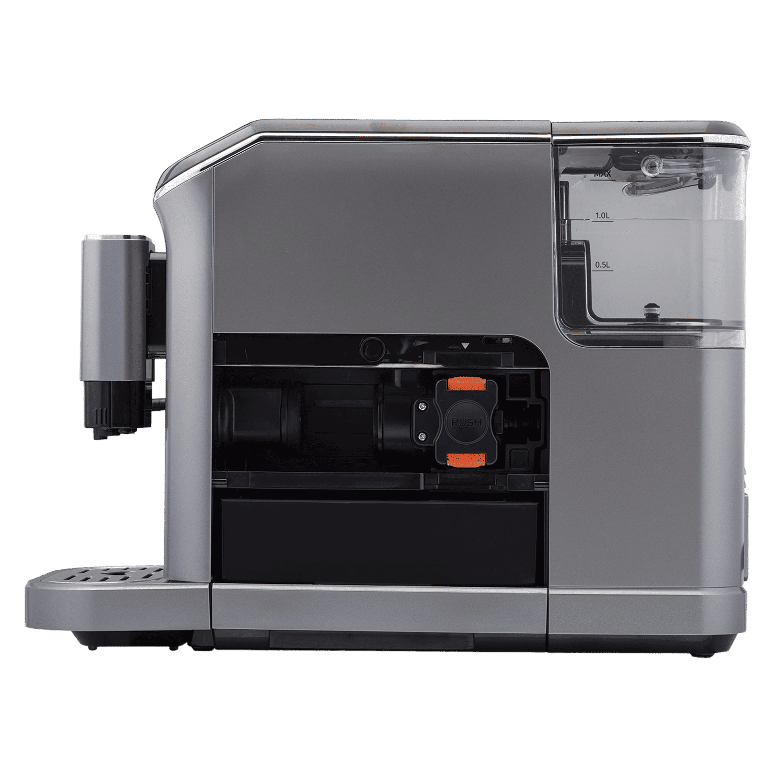 morphy richards Cafe Artisan 1350 Watt Automatic Espresso, Cappuccino & Latte Coffee Maker with In-built Milk Frothing System (Black & Titanium)_3