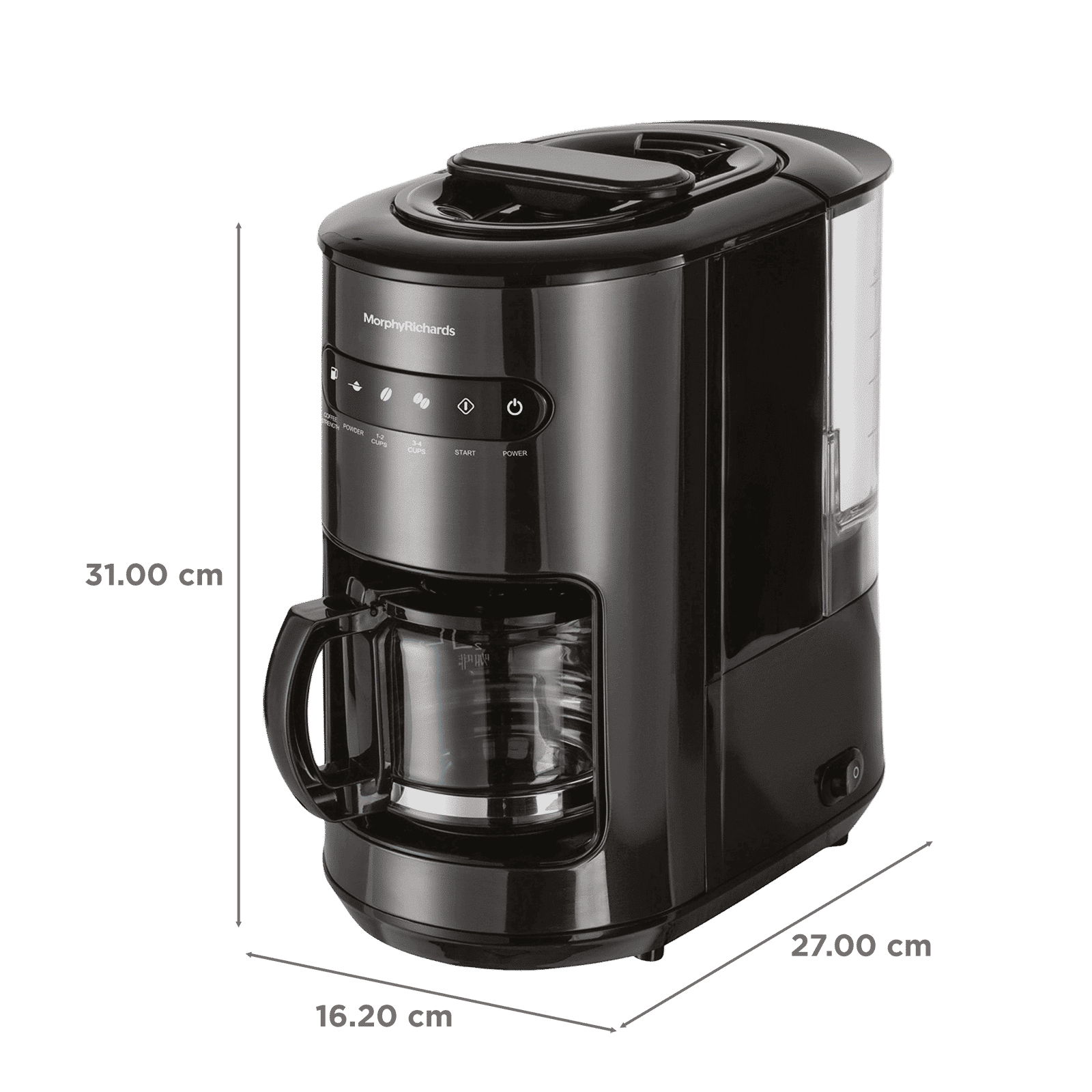 morphy richards Brew Blend 600 Watt 6 Cups Manual Drip Coffee Maker with Grind and Brew Function(Black)_2