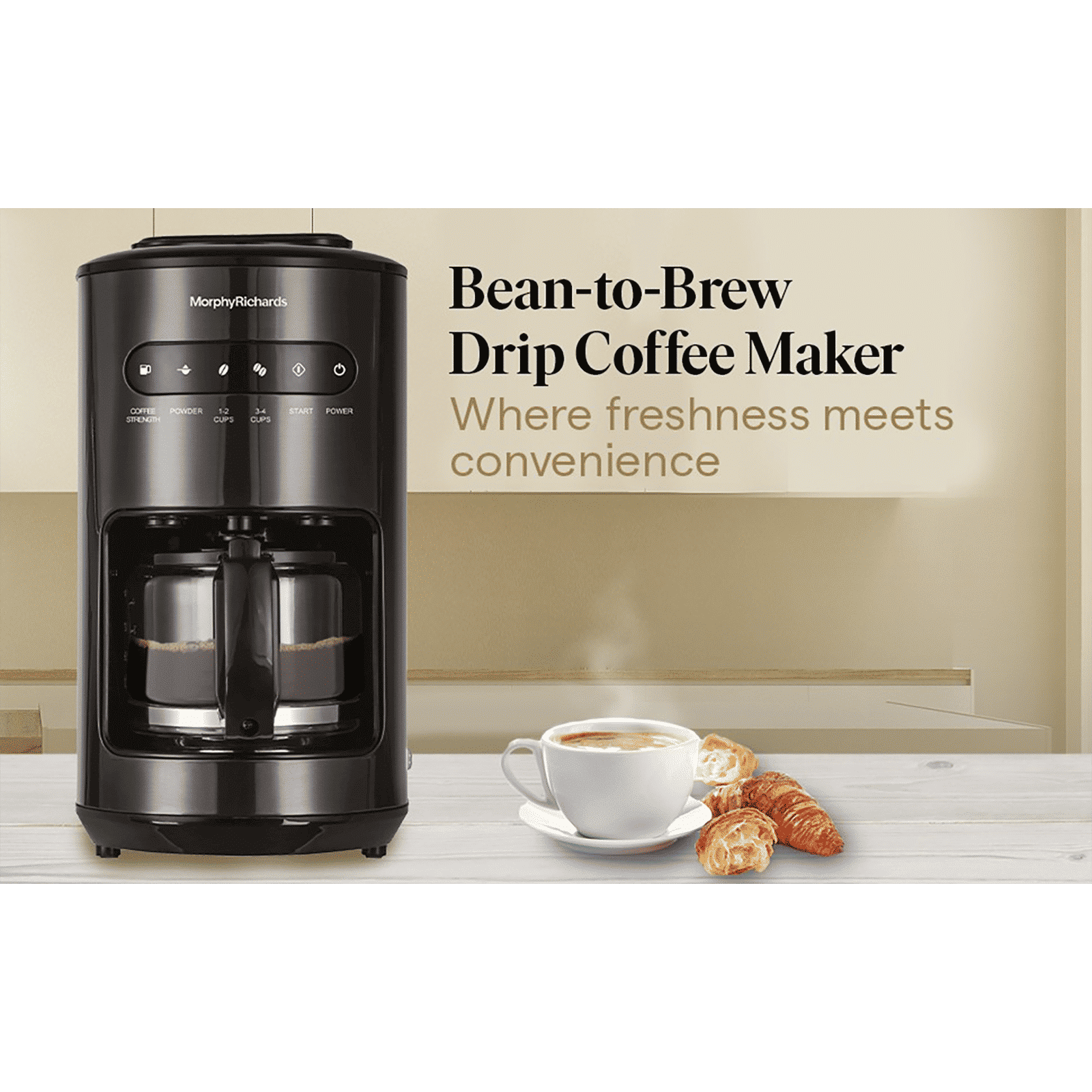 morphy richards Brew Blend 600 Watt 6 Cups Manual Drip Coffee Maker with Grind and Brew Function(Black)_5