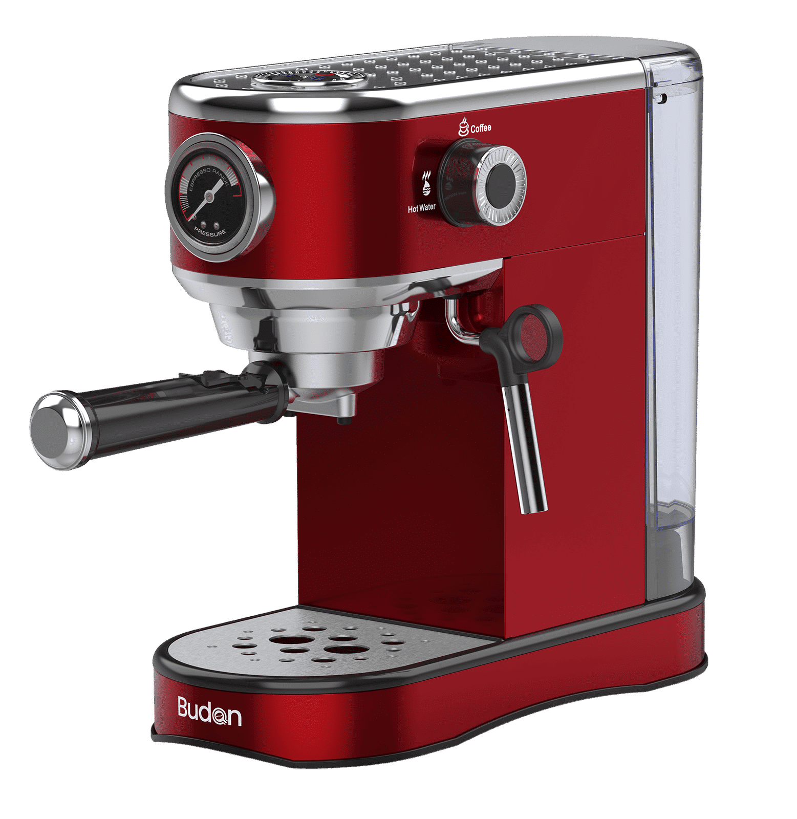 Budan Bolt Automatic Coffee Maker with Removable Water Tank (Red)_3