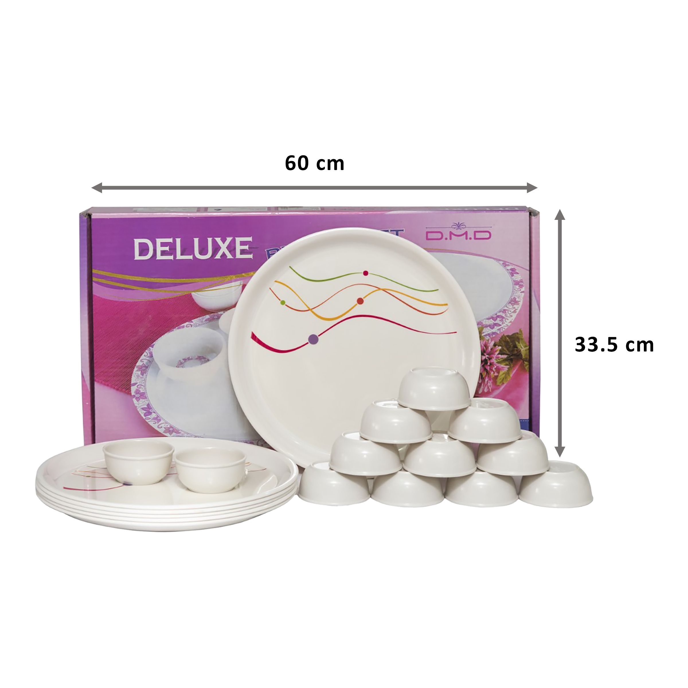 Natraj Melamine Dinner Set (18 Pieces, CICD-5001, White) Natraj Melamine Dinner Set (18 Pieces, CICD-5001, White)_2