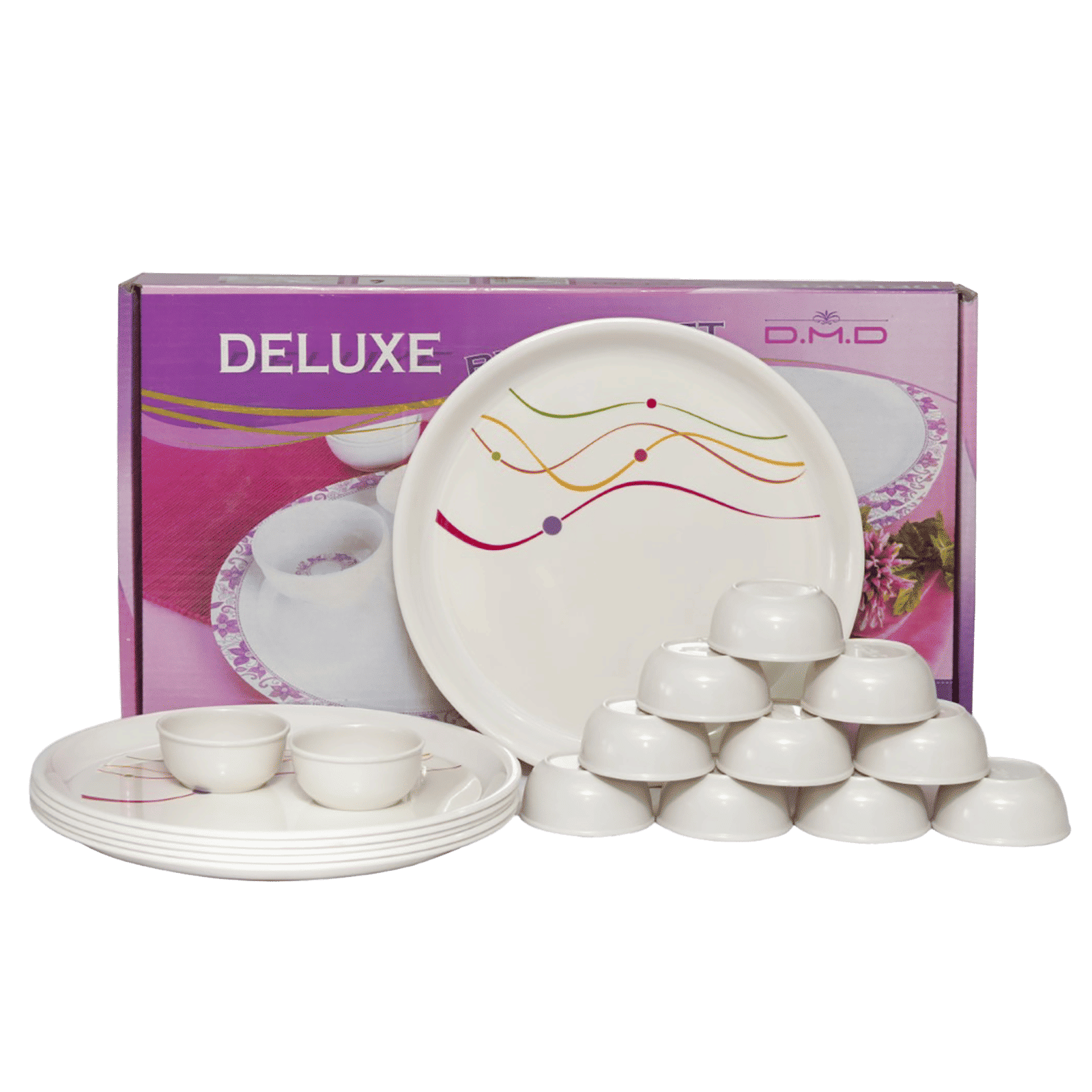 Natraj Melamine Dinner Set (18 Pieces, CICD-5001, White) Natraj Melamine Dinner Set (18 Pieces, CICD-5001, White)_1