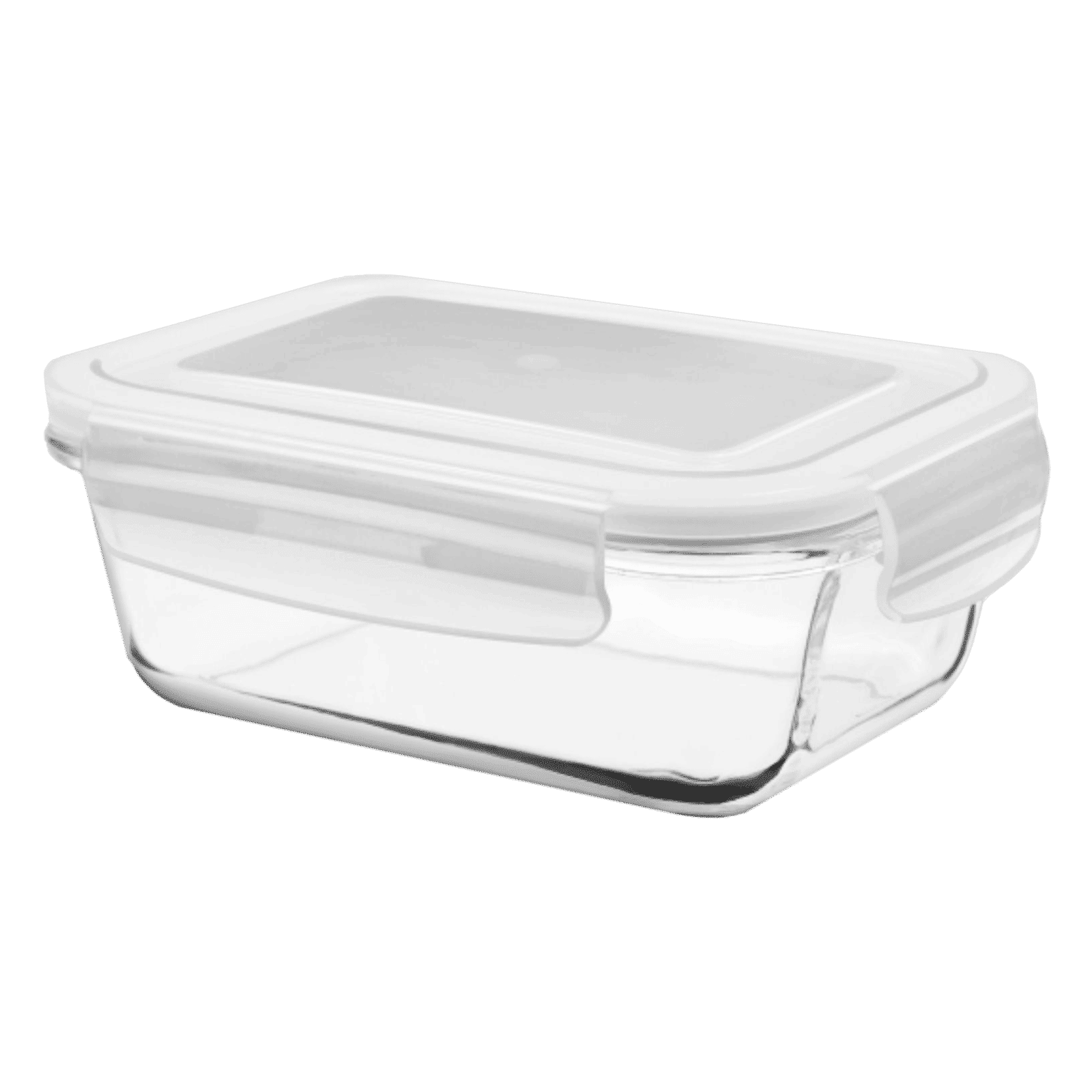 treo 320ml Glass Rectangle Storage Container with Lid (BPA Free, Transparent)_1