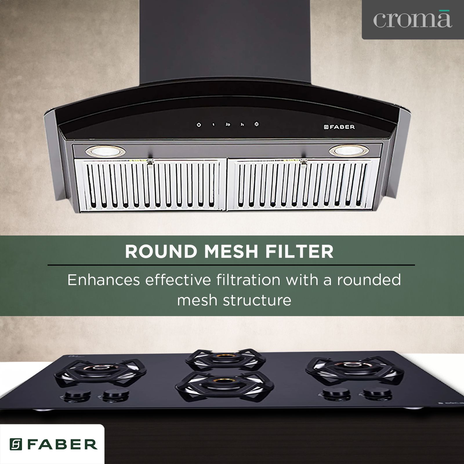 FABER FEEL PLUS 3D T2S2 BK TC LTW 60cm 1150m3/hr Ducted Wall Mounted Chimney with Touch Control Panel (Black)_11