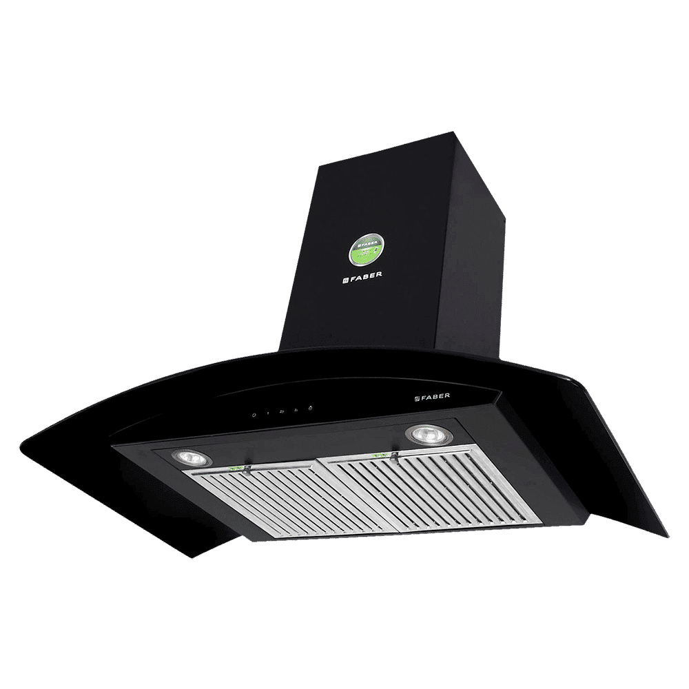 FABER Feel Plus 90cm 1095m3/hr Ductless Wall Mounted Chimney with Baffle Filter (Black)_3