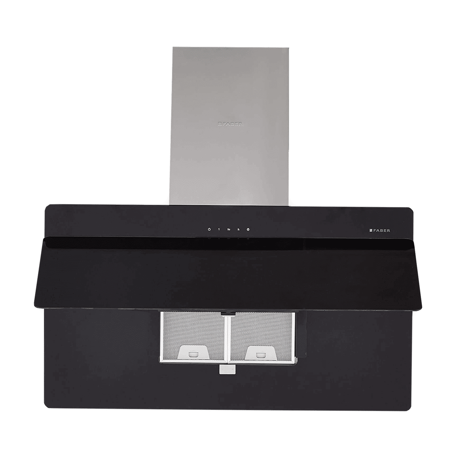 FABER COCKTAIL 3D T2S2 BK TC LTW 90cm 1095m3/hr Ducted Wall Mounted Chimney with Touch Control Panel (Black)_1