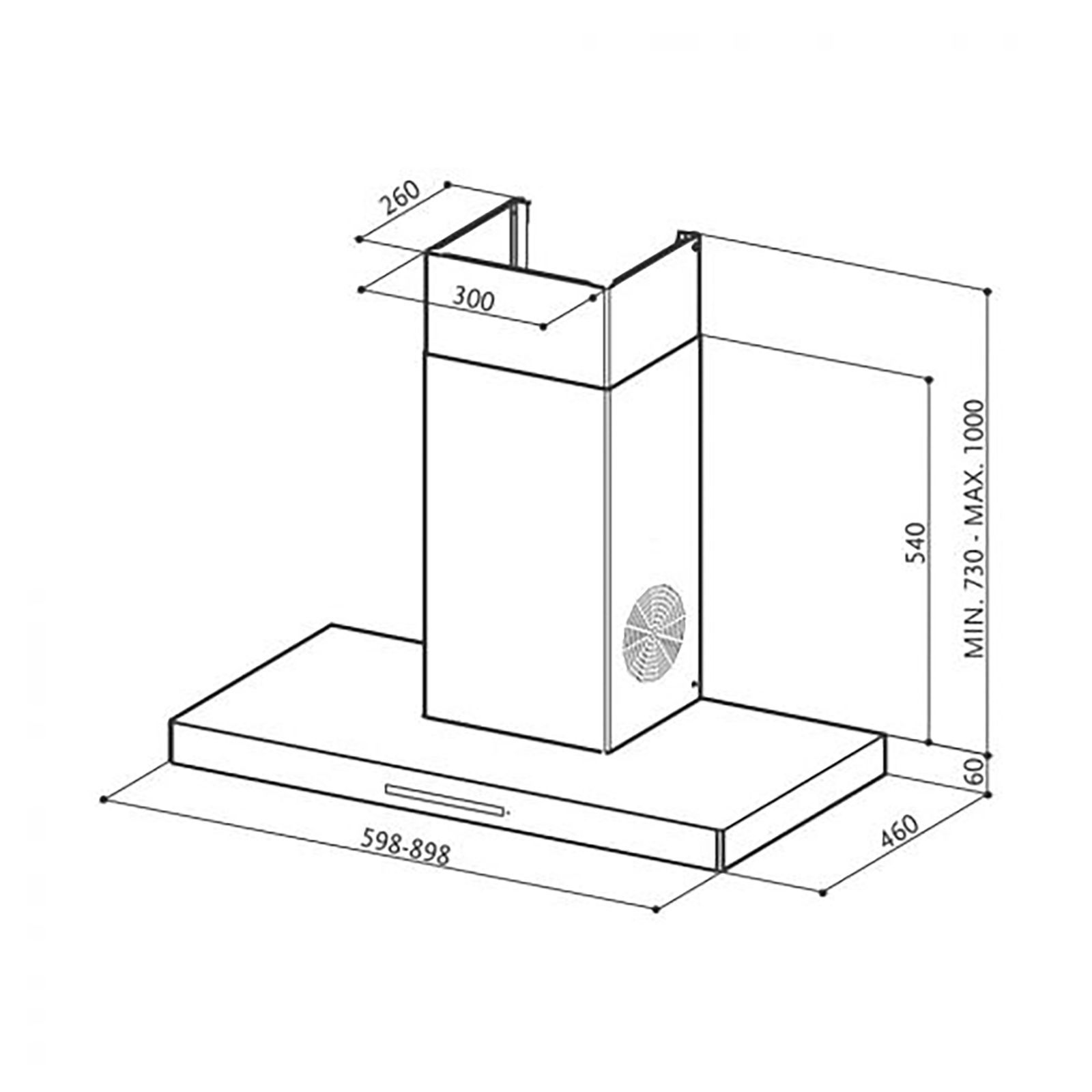 FABER STILUX 3D T2S2 TC LTW 60cm 1095m3/hr Ducted Wall Mounted Chimney with Touch Control Panel (Silver)_9