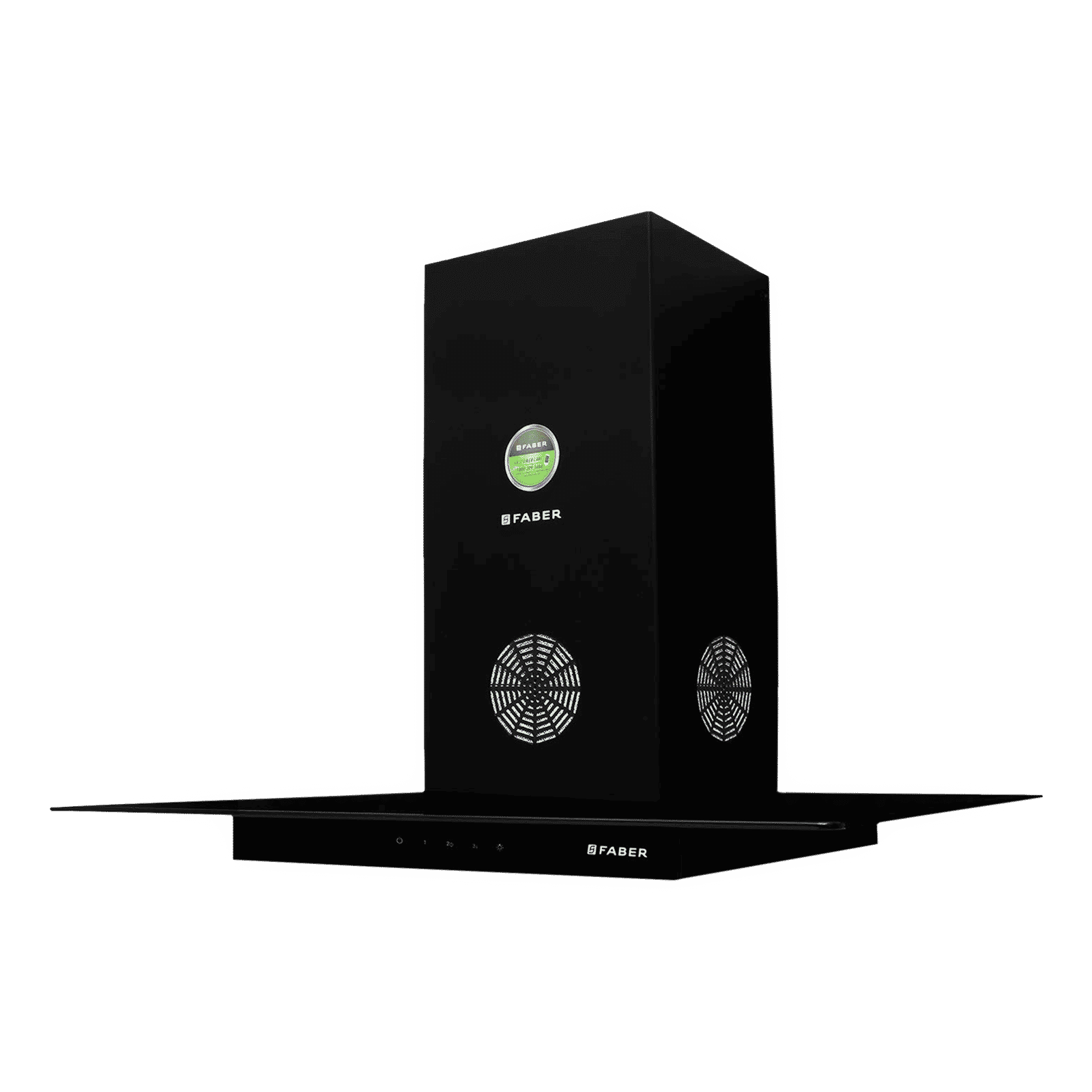 FABER SUPER 3D PLUS T2S2 BK TC LTW 90cm 1150m3/hr Ductless Wall Mounted Chimney with Touch Control Panel (Black)_4